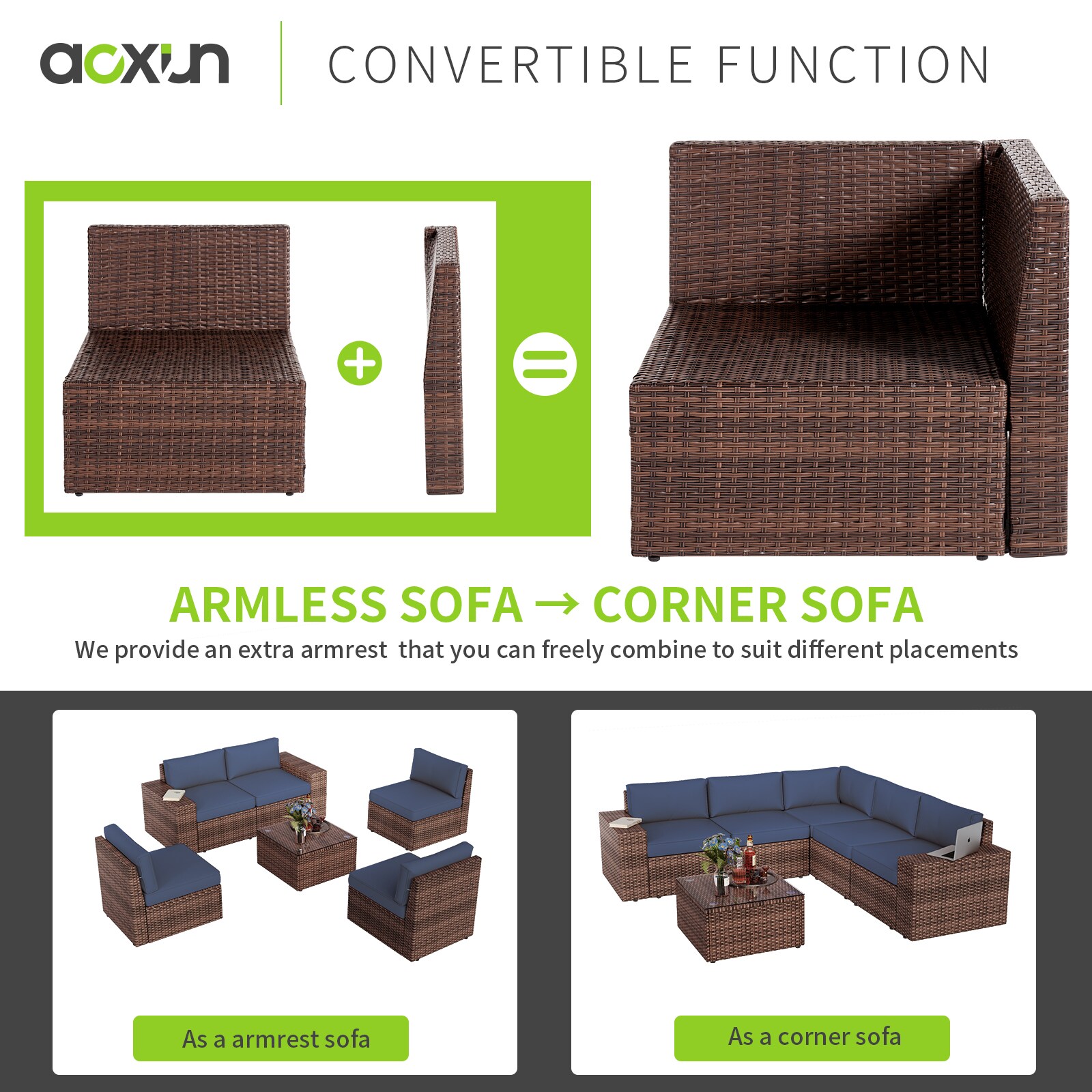 AOXUN G12039BUAB-PCS6 Patio-Conversation-Sets - View #4