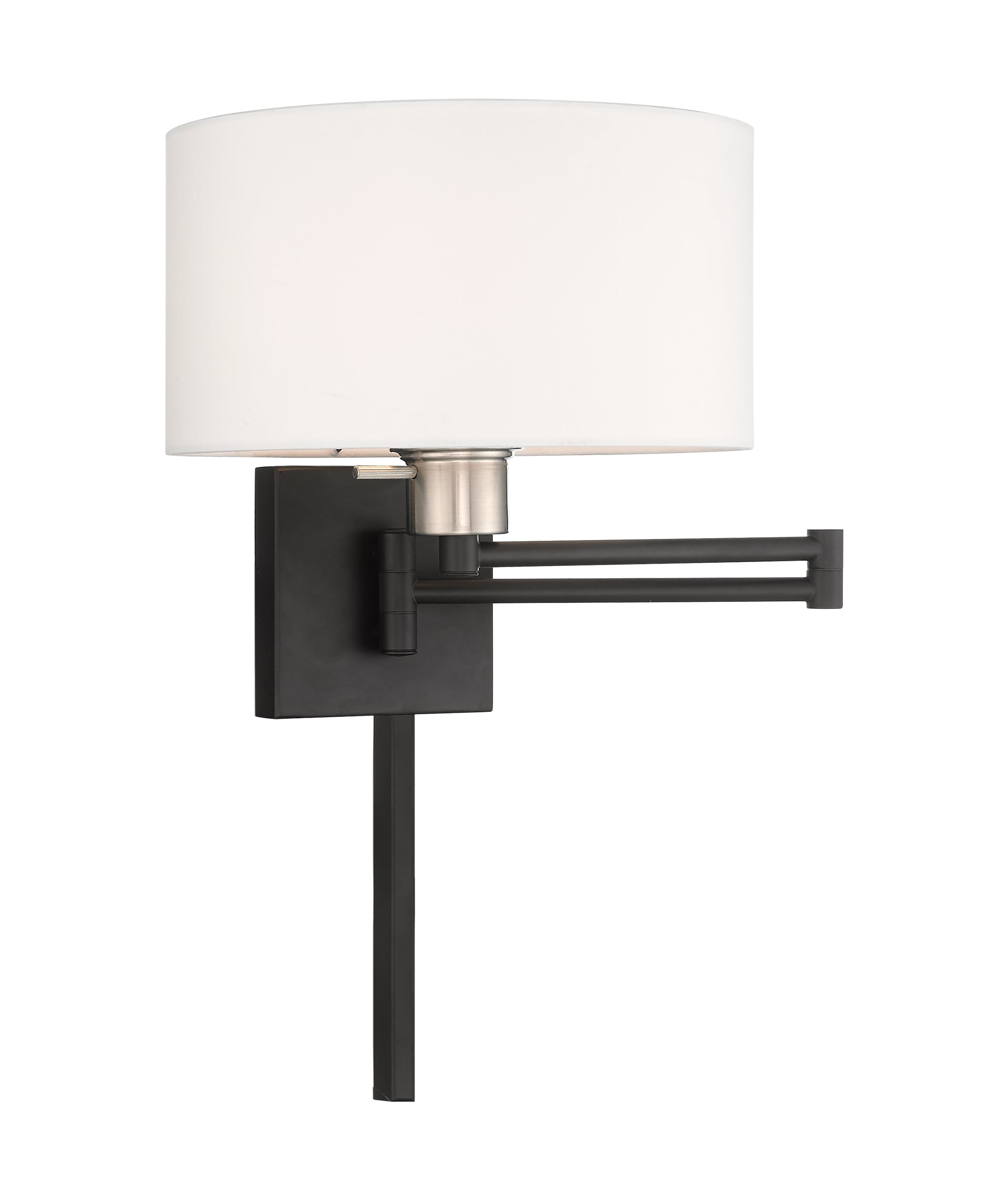 Livex Lighting 40036-04 Swing Arm Wall Lamps 11-in W 1 -Light Matte Black Transitional Wall Sconce