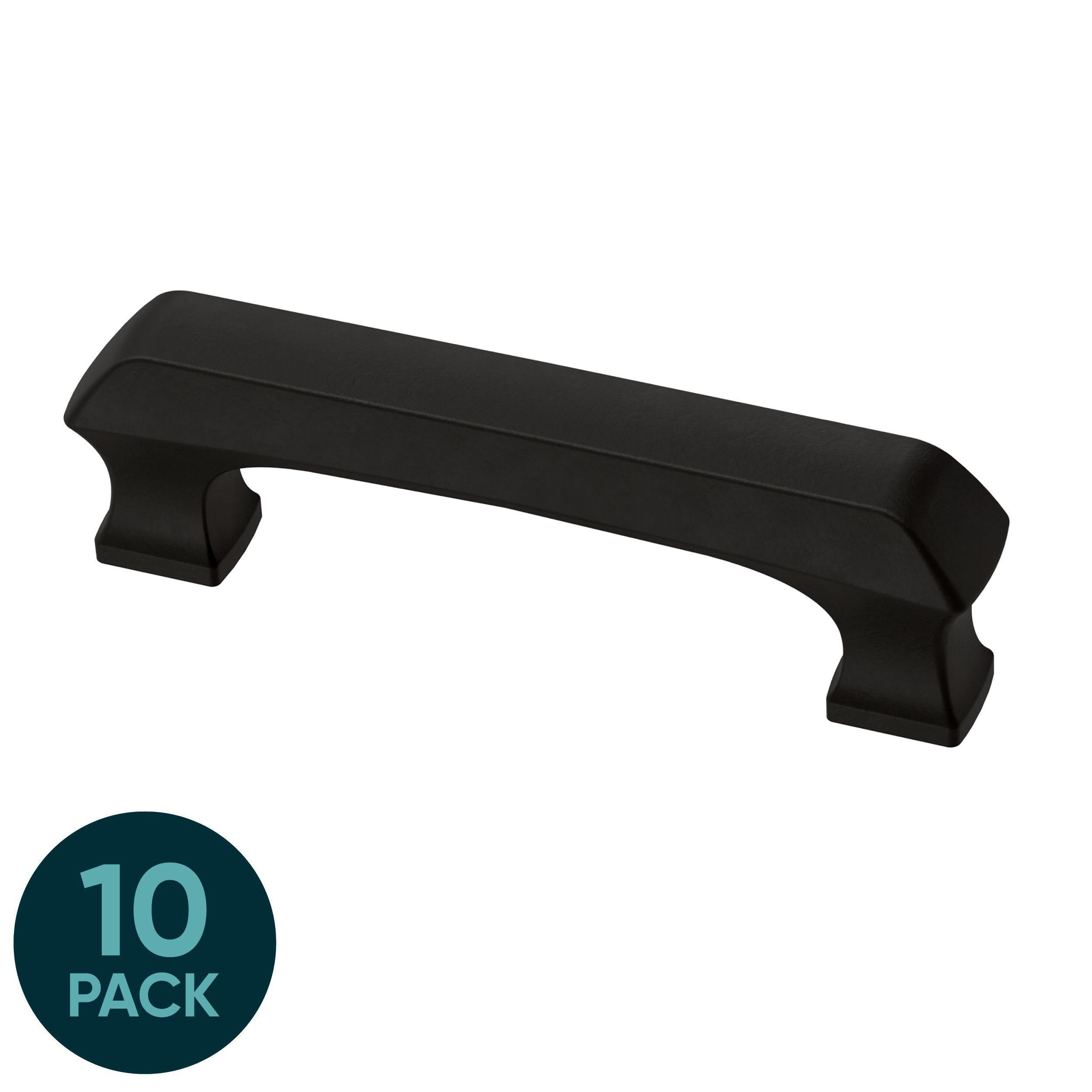 Origin 21 P45996W-FB-K1 Ivy 3-in , 76mm Center to Center Matte Black Arch Handle 10 -Pack