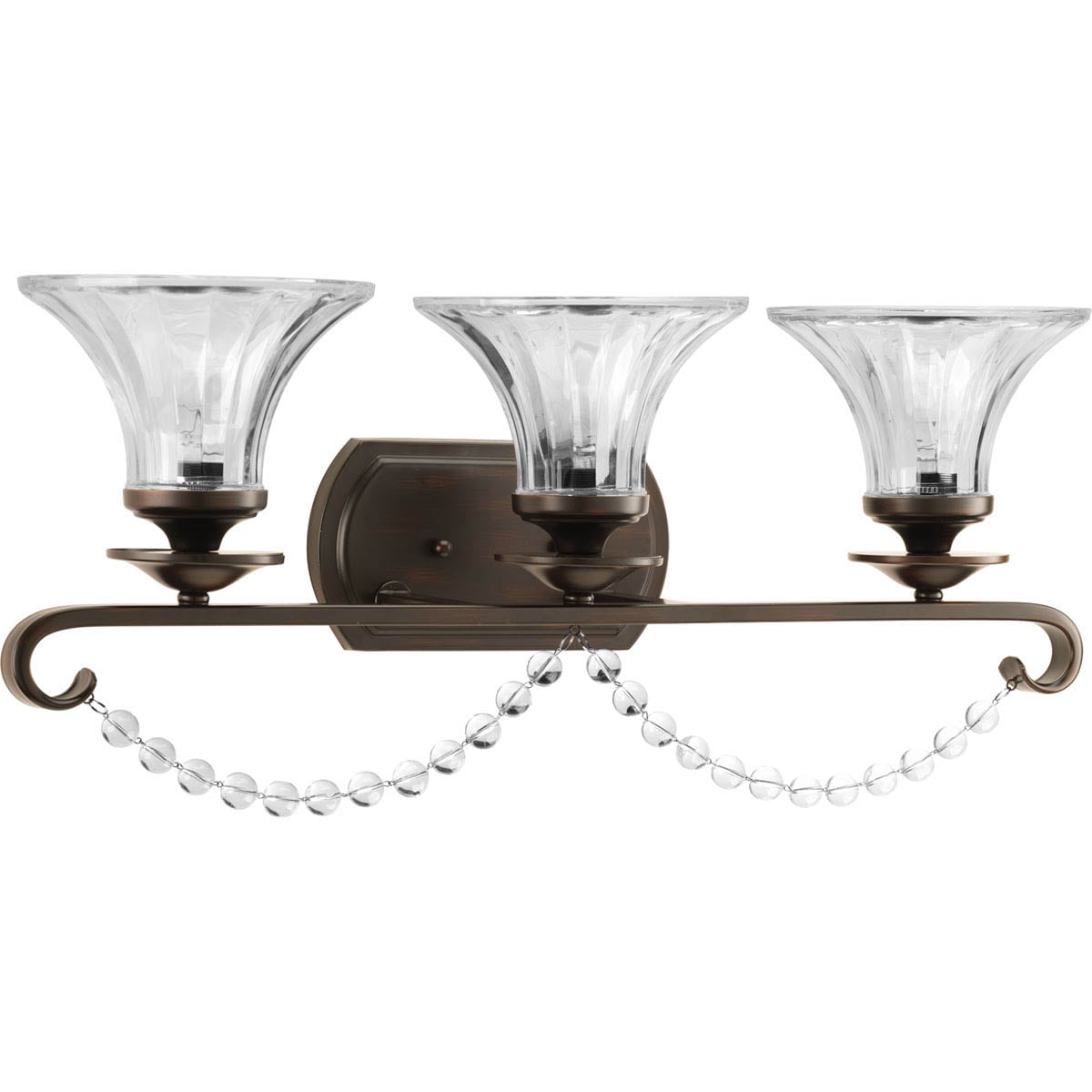 Progress Lighting P2798-20 Bliss 24-in 3-Light Antique Bronze Transitional Vanity Light