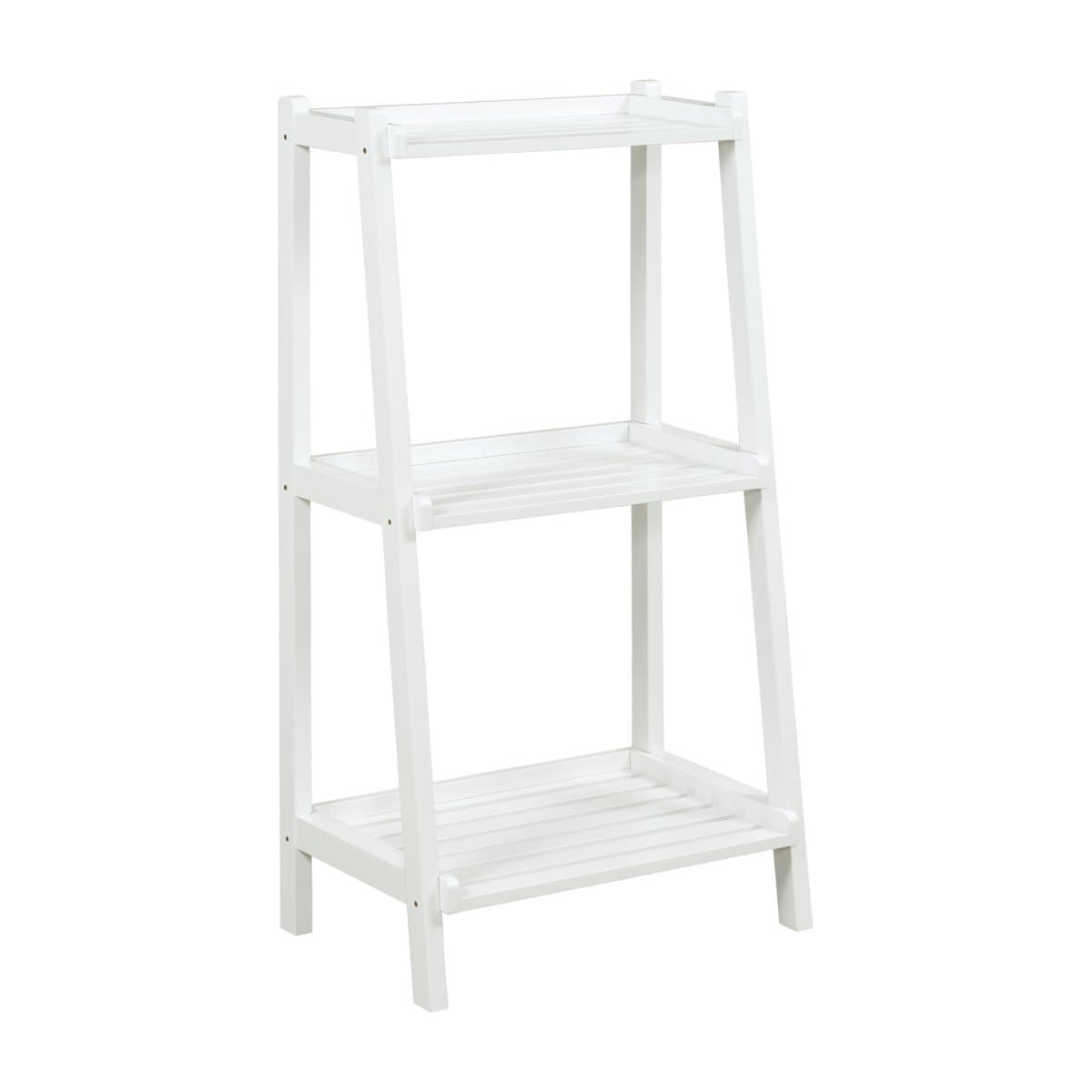 HomeRoots 4000380035 White Wood 3-Shelf Bookcase (22-in W x 42-in H x 13.75-in D)
