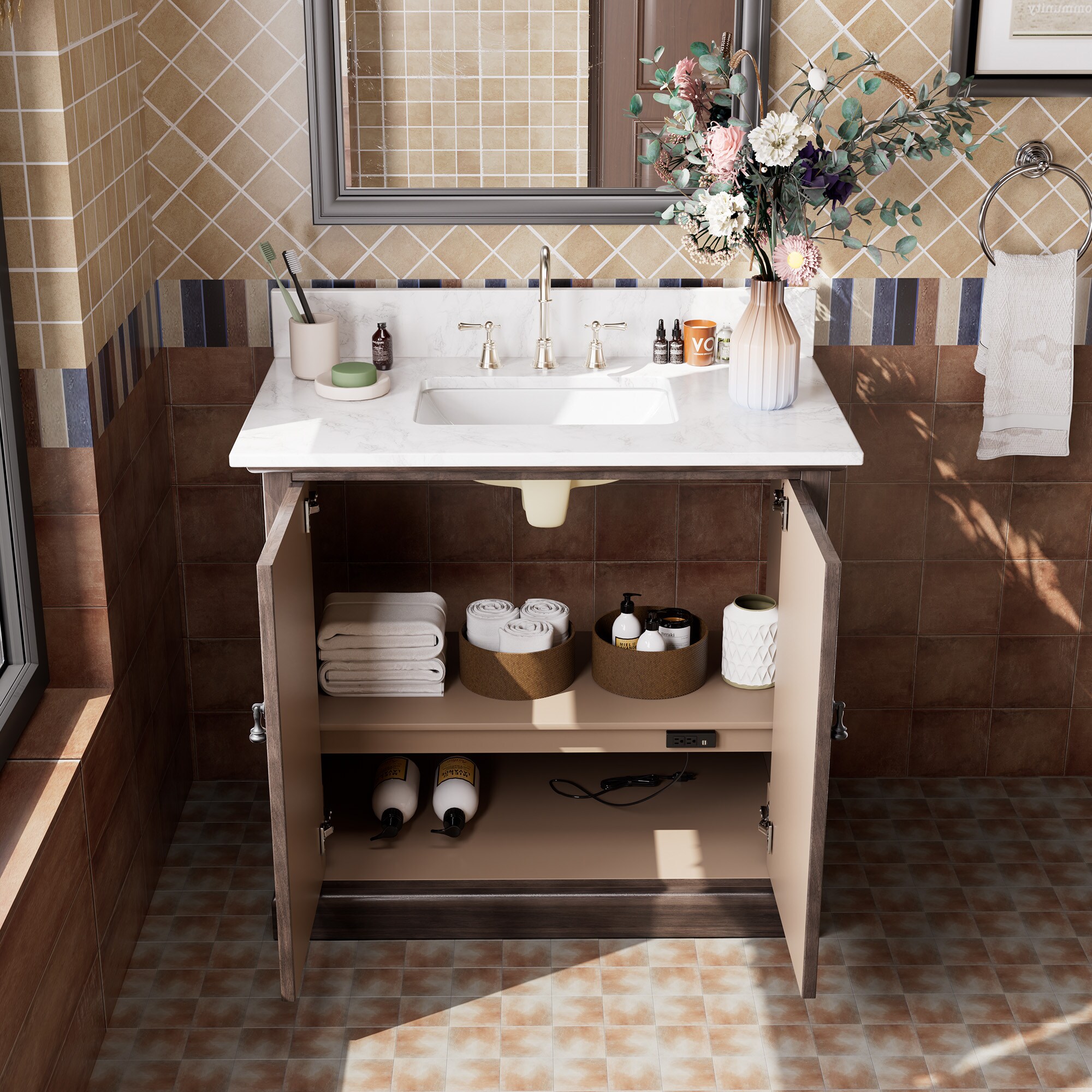 VOUA SAF-XNELD3-GY Bath-Vanity-Combo - View #7
