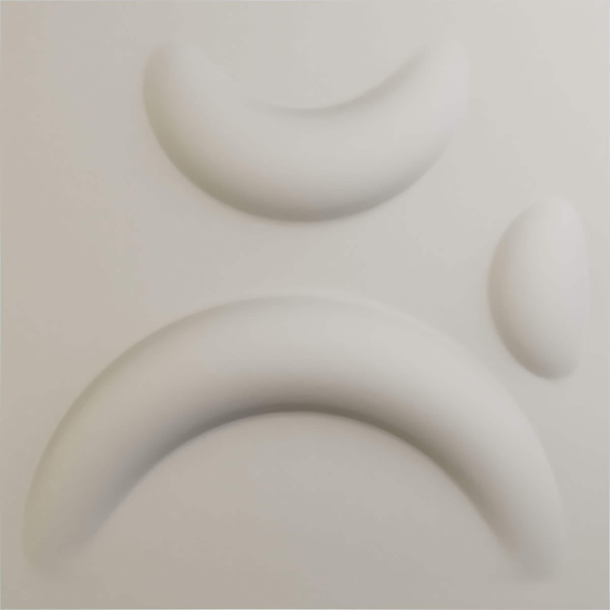 Ekena Millwork WP12X12SEGBW 11-7/8-in x 11-7/8-in Embossed Paintable/Stainable White PVC Wall Panel ( 0.98-sq ft )