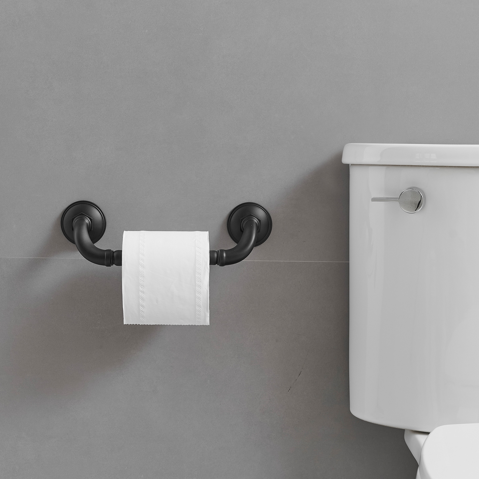 Matte Black 4-Piece Metal Bathroom Hardware Set
