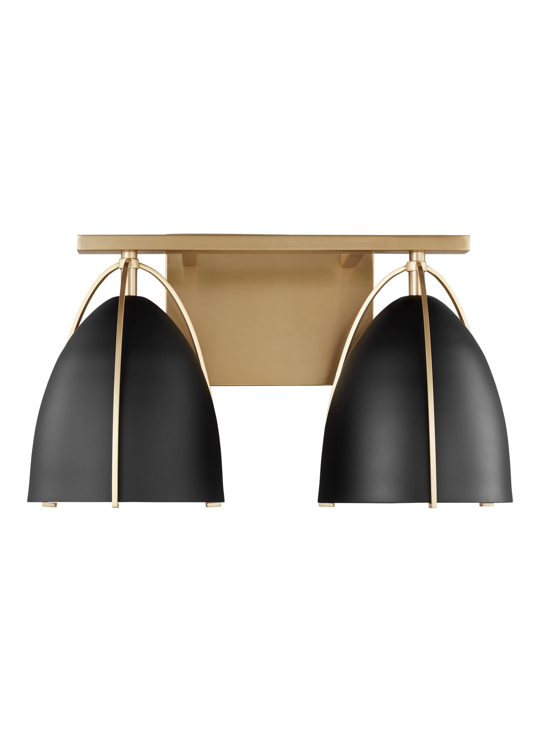Generation Lighting 4451702-848 Norman 15-in 2 -Light Satin Brass Modern/contemporary Vanity light