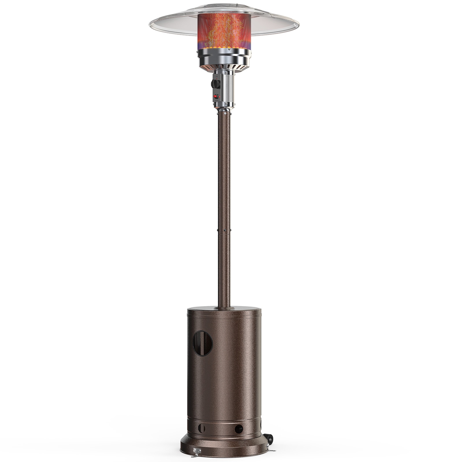 Mondawe MO-AS1216A 48000 -BTU Brown Stainless steel Floorstanding Liquid propane Patio Heater