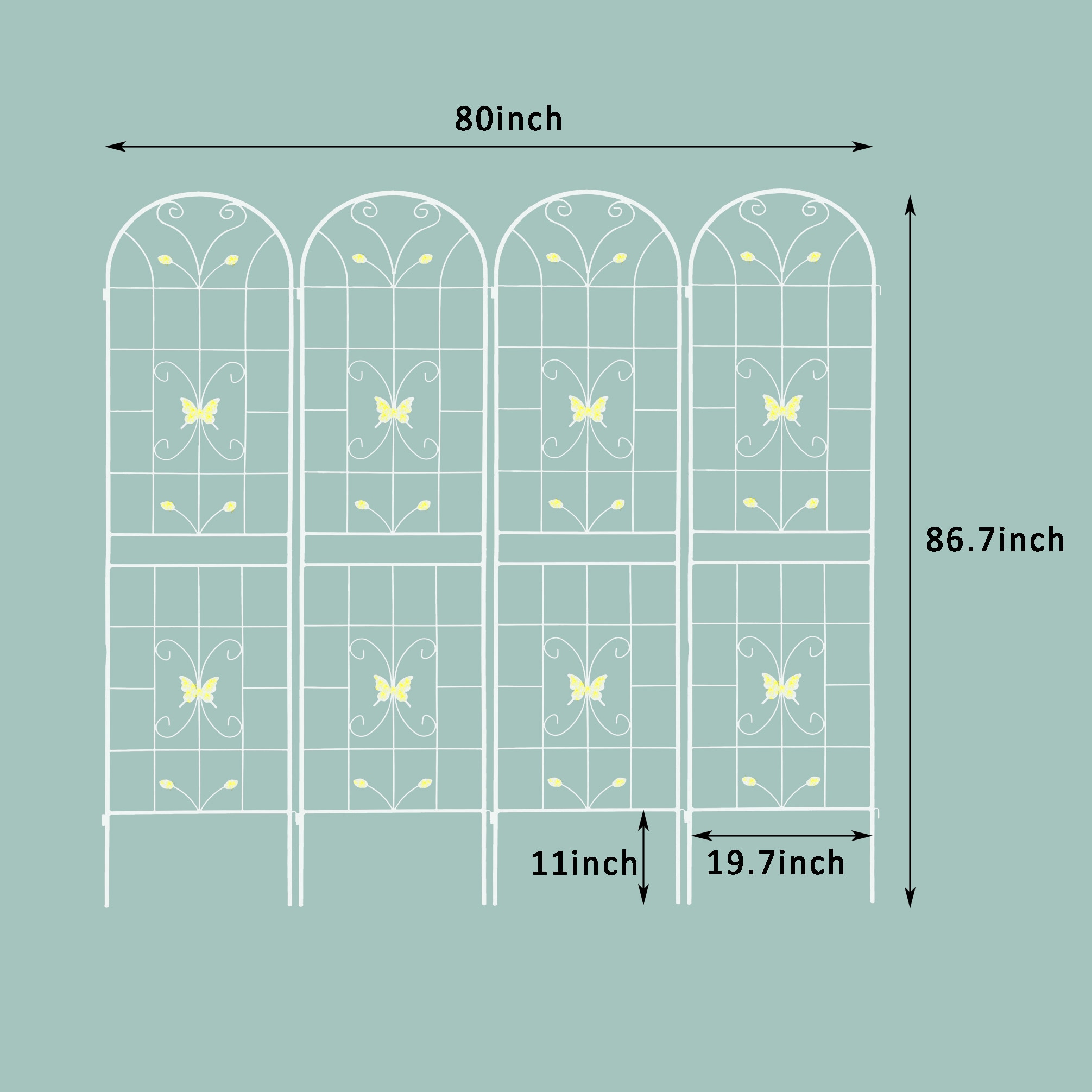 Kahomvis GDLIFE-QPT2-252 Garden-Trellis - View #3