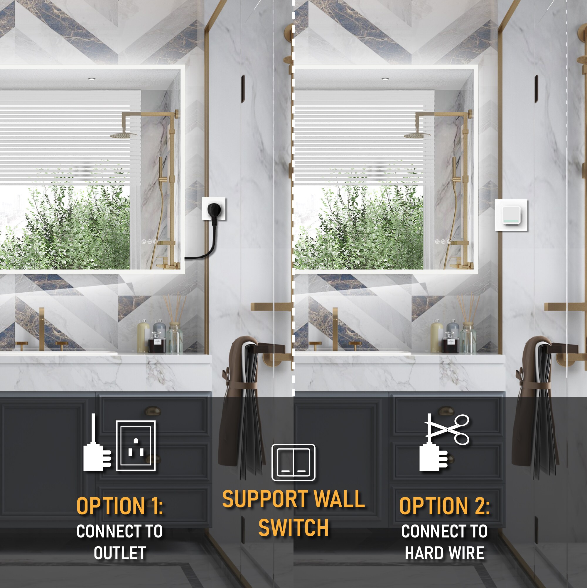 WELLFOR W10MRL4836 Framed-Bath-Mirrors - View #8
