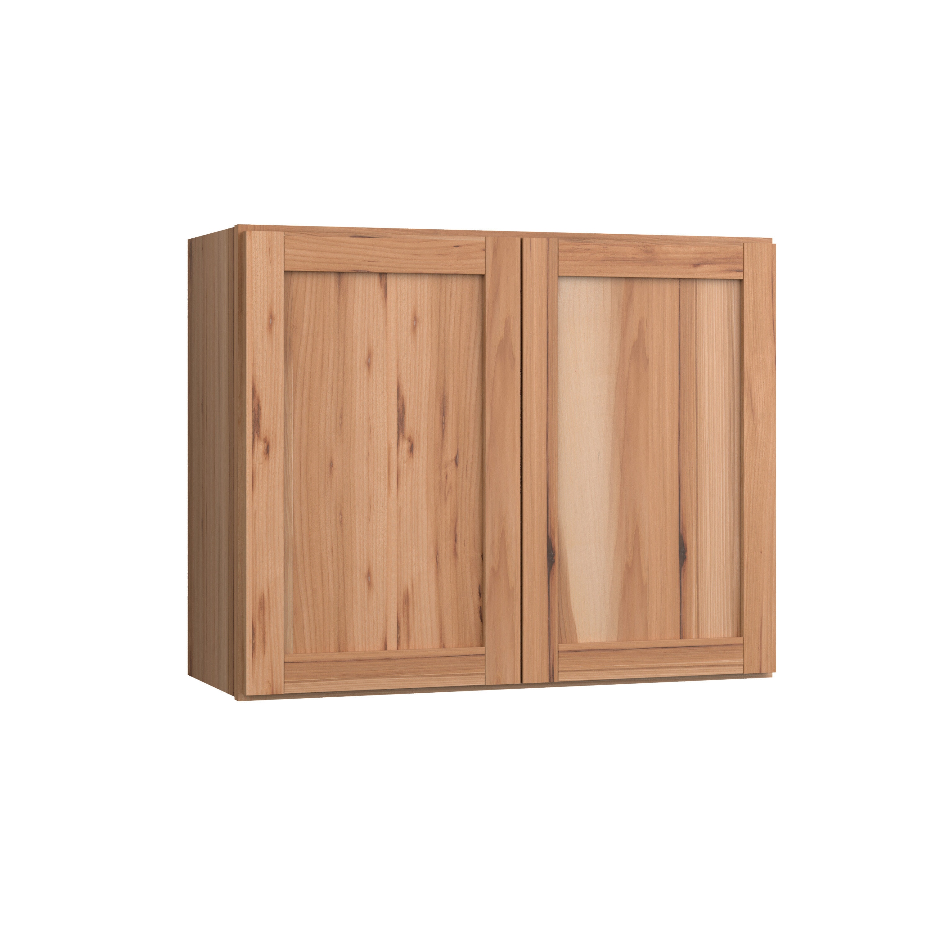 Project Source W3024BH Branson 30-in W x 24-in H x 12-in D Hickory Wall Fully assembled Cabinet (Recessed Panel Shaker)