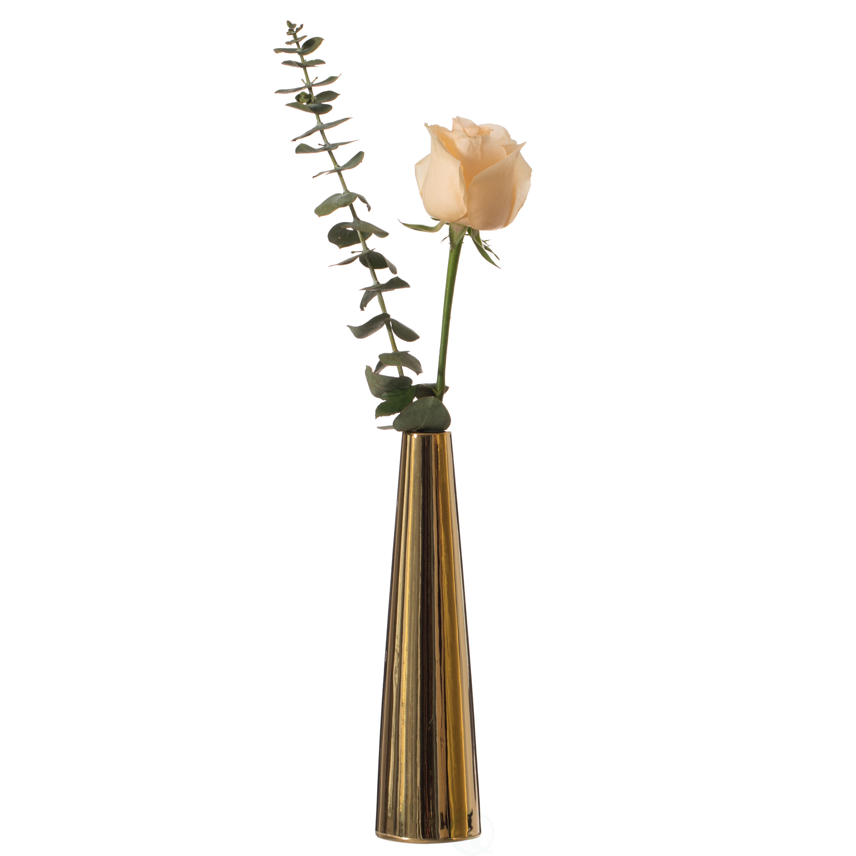 Uniquewise QI004359.GD Gold Ceramic Modern Vase