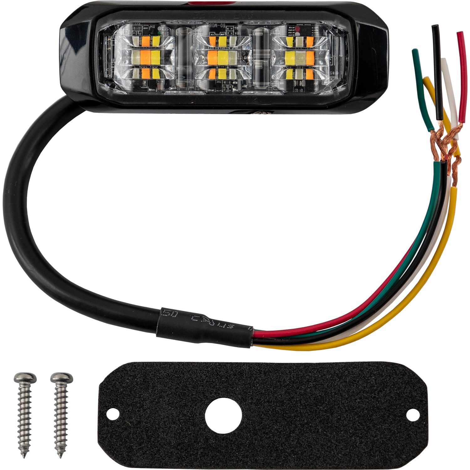 Buyers Products 8890929 Wide Angle Tri-Color LED Strobe Light Amber/Green/Clear LED strobe light