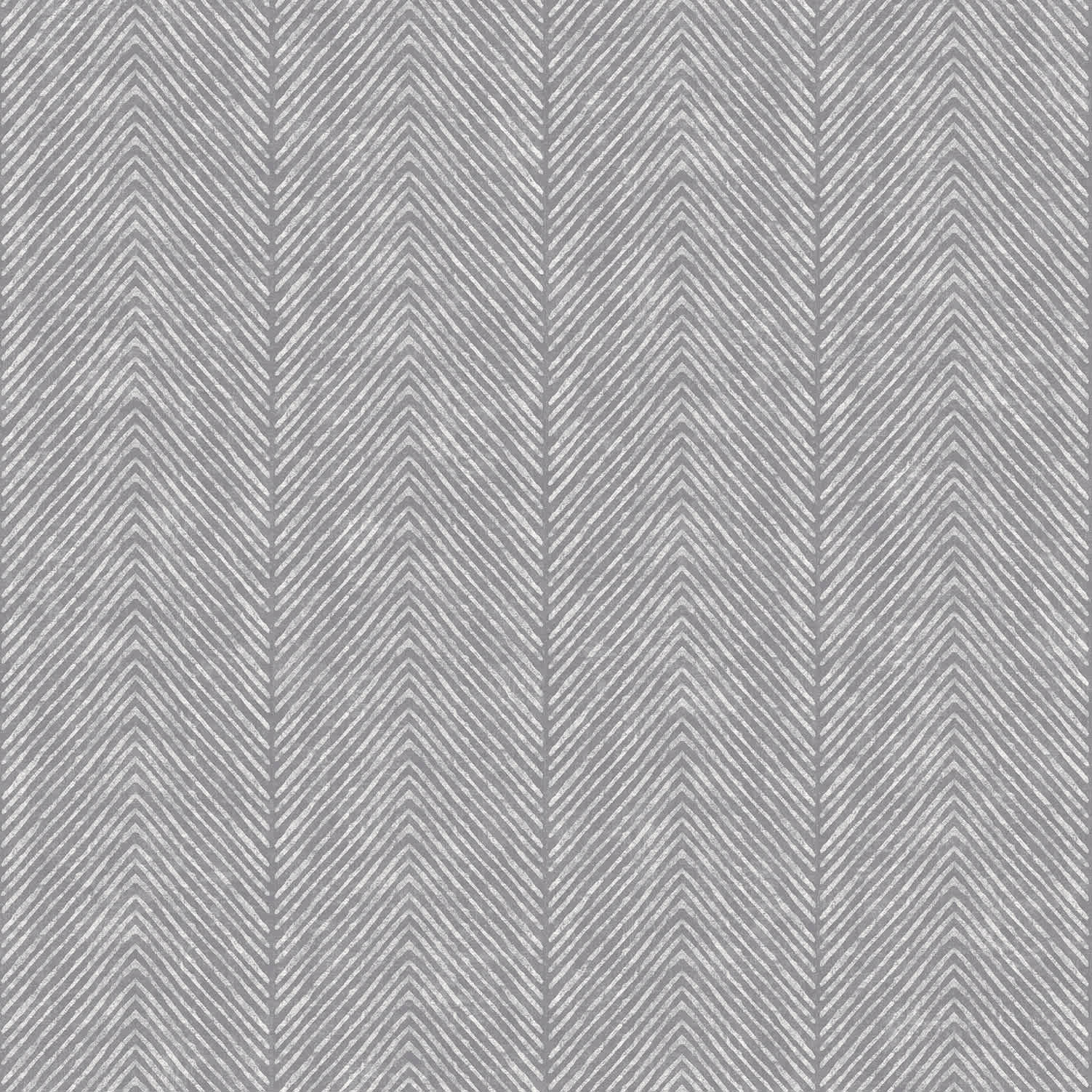 Veer Decor Natural Herringbone Dark Gray Wallpaper