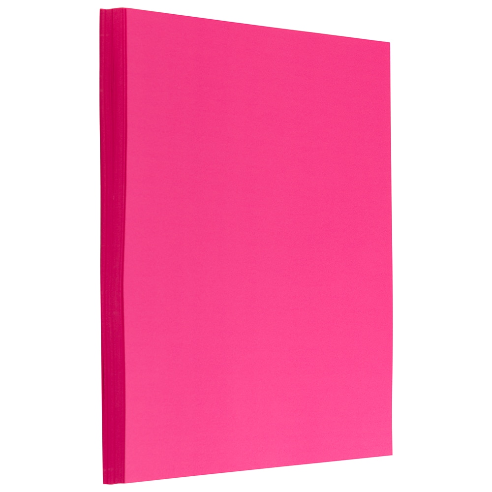 JAM PAPER Colored 65lb Cardstock - 8.5 x 11 Coverstock - 176 gsm - Ultra  Pink - 50 Sheets/Pack