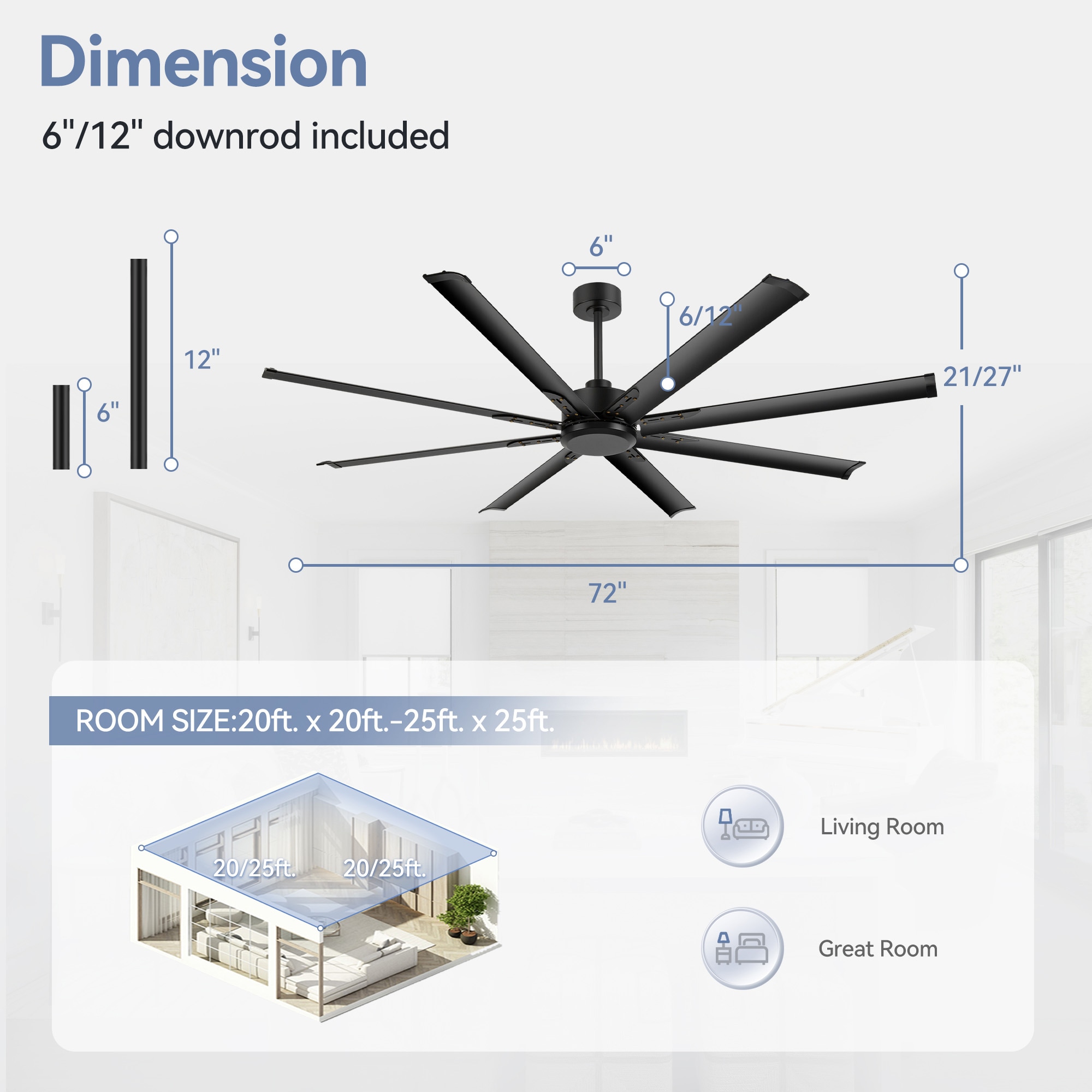 Breezary 29005-BK Ceiling-Fans - View #13