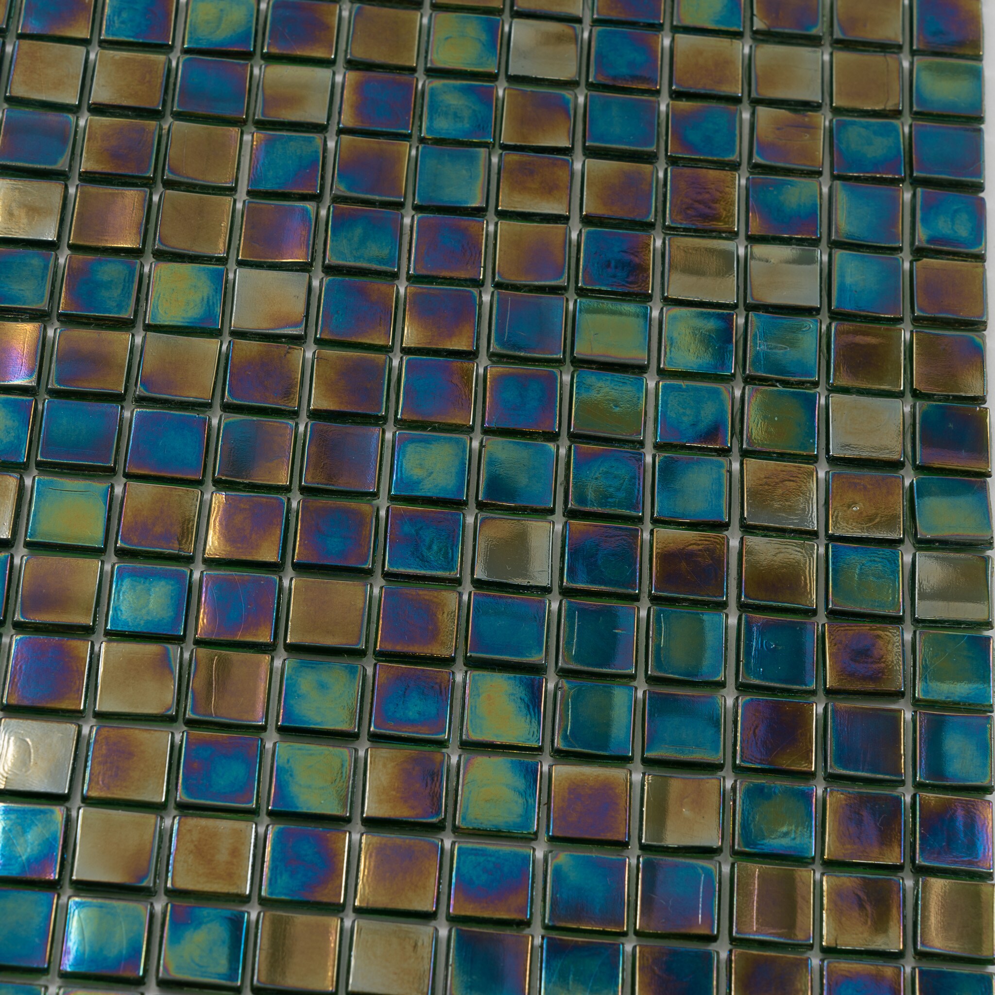 Apollo Tile Skosh Rainbow Green 11-1/2-in x 11-1/2-in Glossy Glass Uniform Squares Floor and Wall Tile (18.69-sq. ft/ Carton)