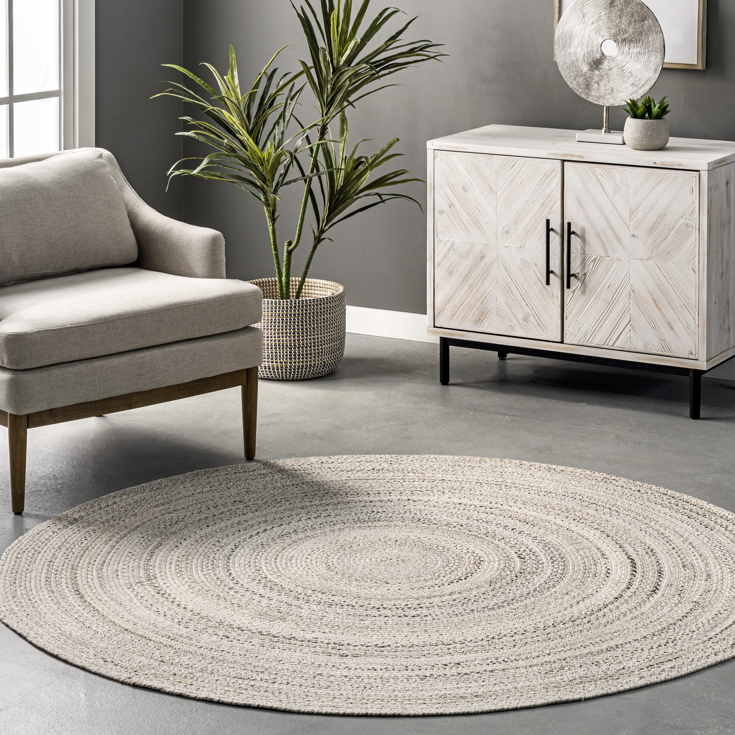 Safavieh Braided Montpelier 8 x 10 Ivory/Dark Green Oval Indoor Stripe  Farmhouse/Cottage Area Rug in the Rugs department at