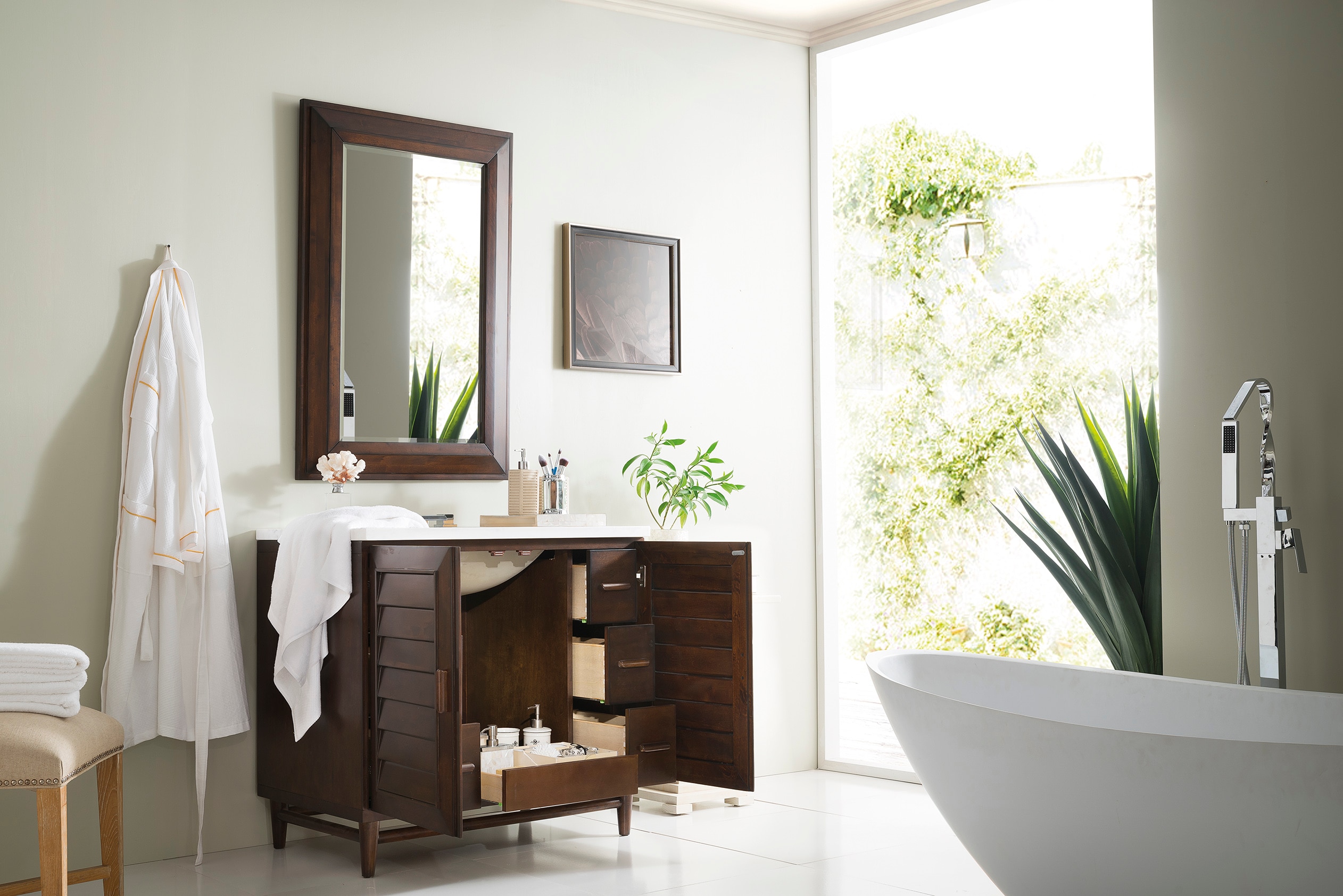 Portland 36" Whitewashed Walnut Single Bathroom Vanity