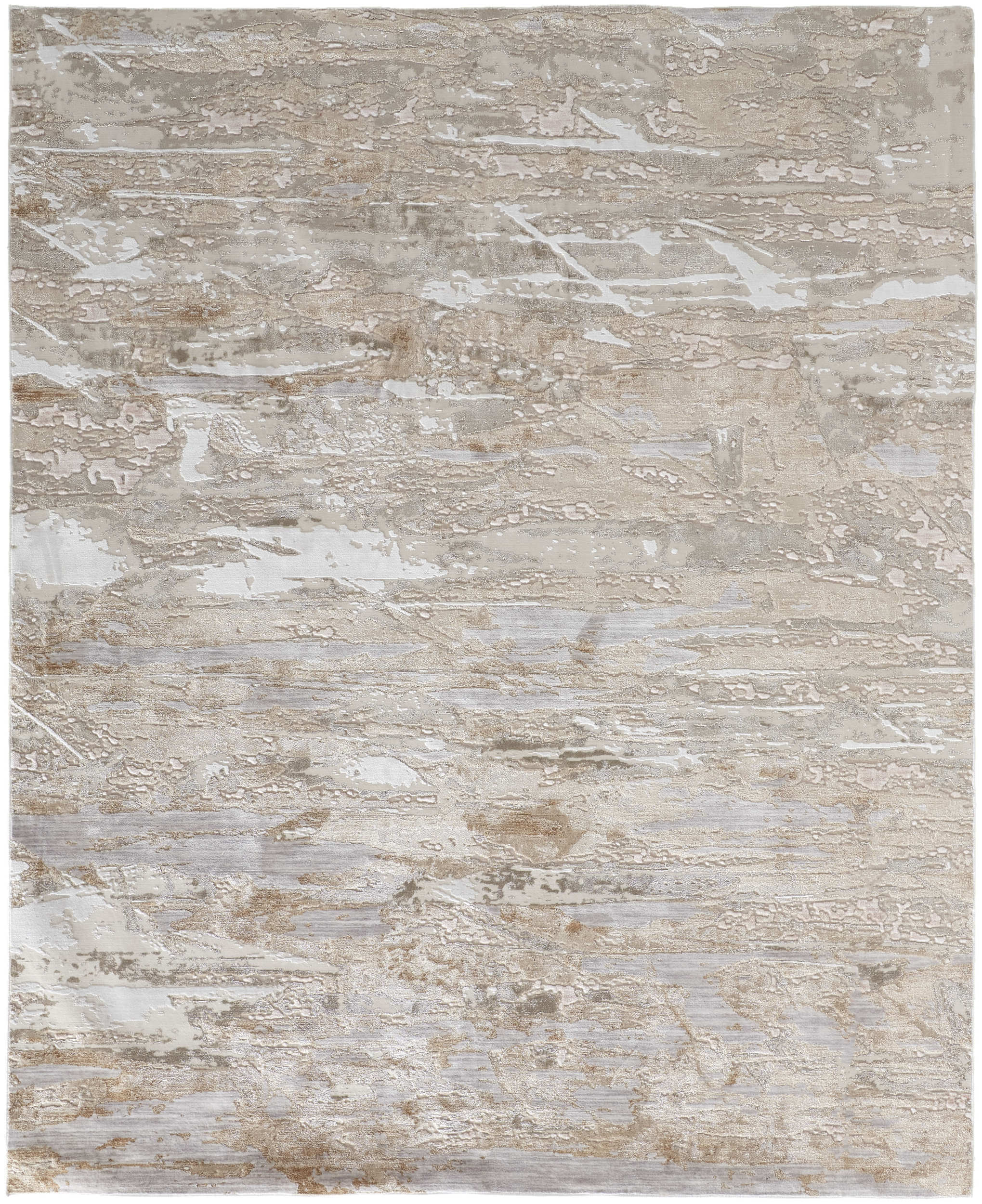 Room Envy LAIR39G5BGEGRYB00 3 x 5 (ft) Loomed Polyester Tan/Ivory/Pink Rectangular Indoor Abstract Area rug