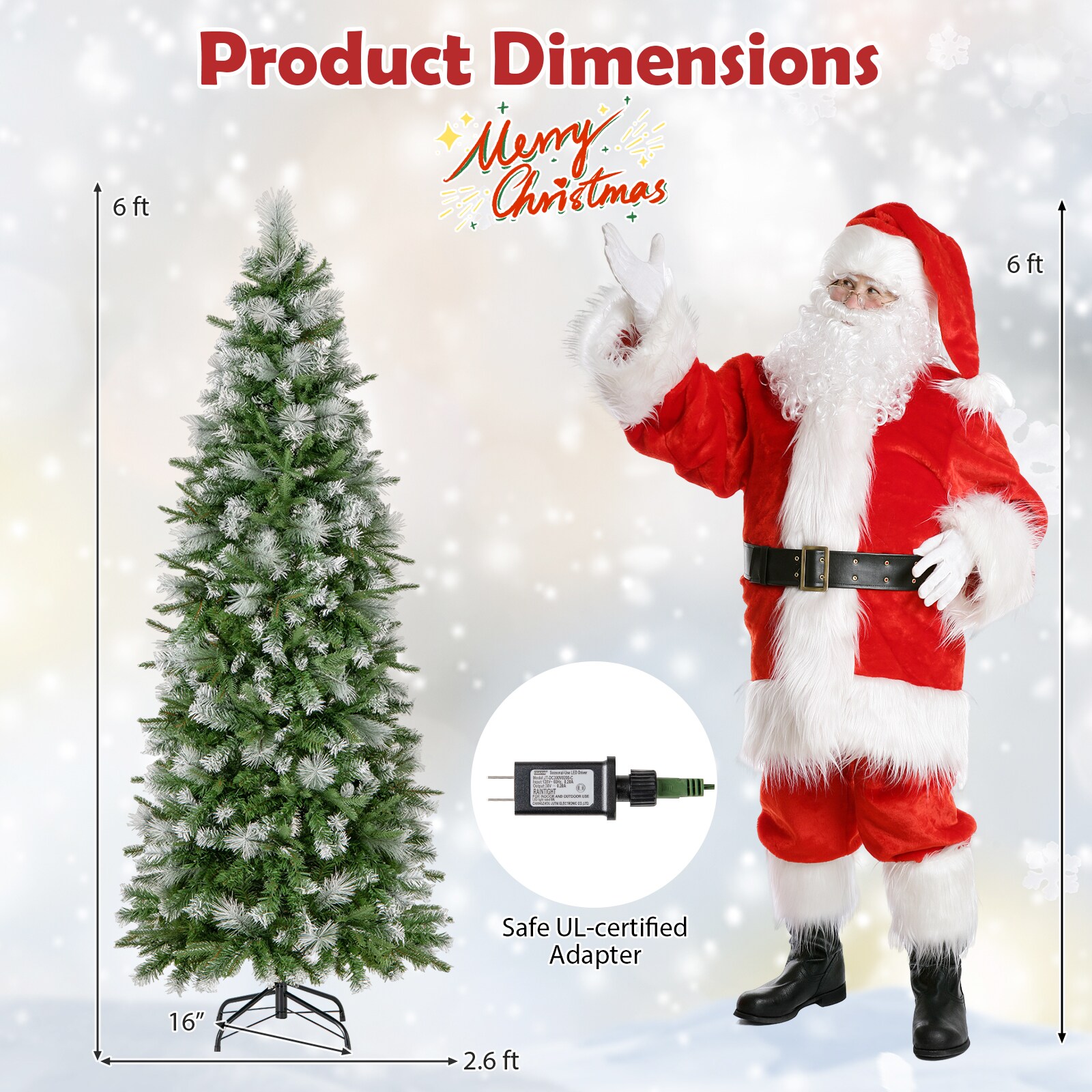 WELLFOR TX-HGY-10018US Artificial-Christmas-Trees - View #3