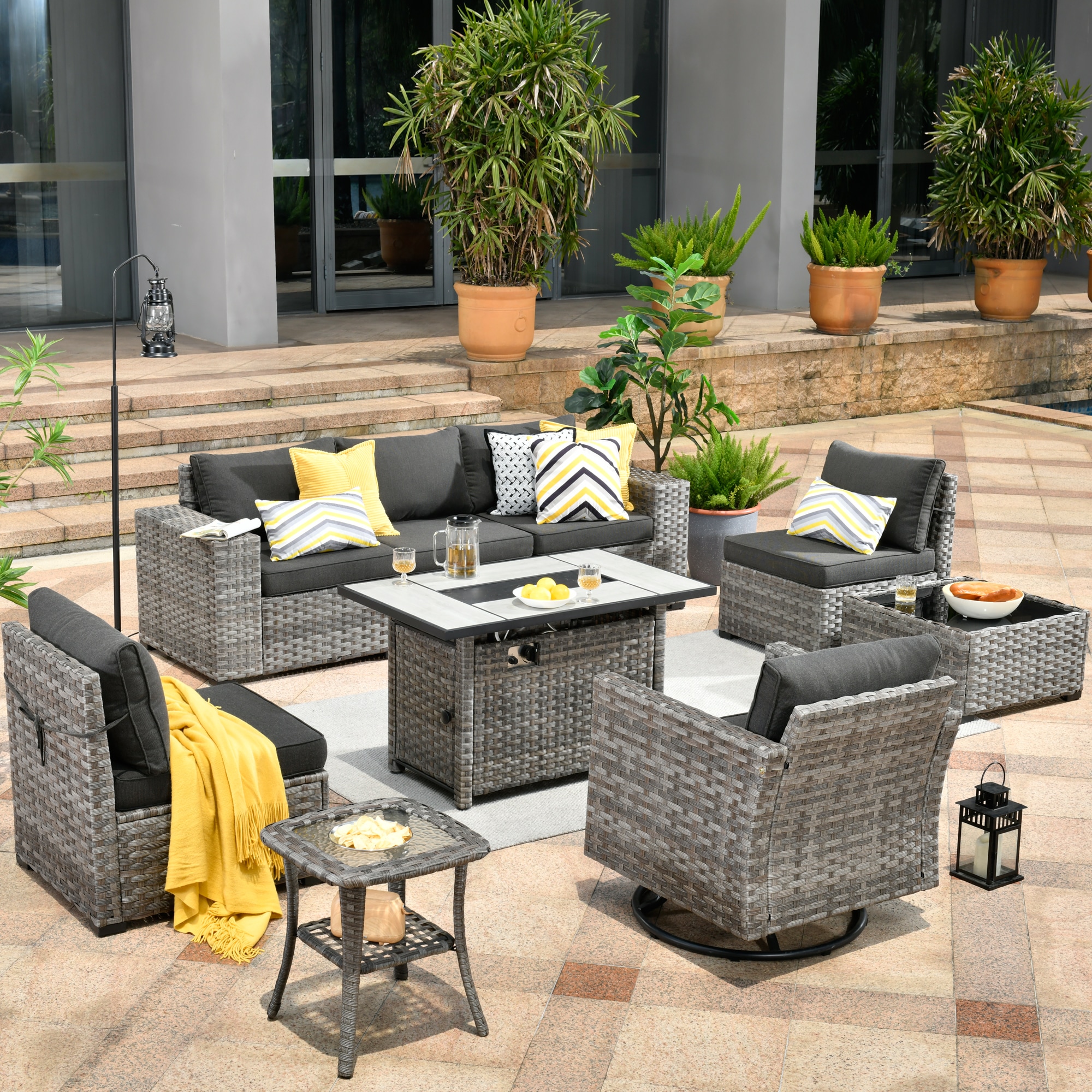 Pouuin SRFPBBR109 Patio-Conversation-Sets - View #8