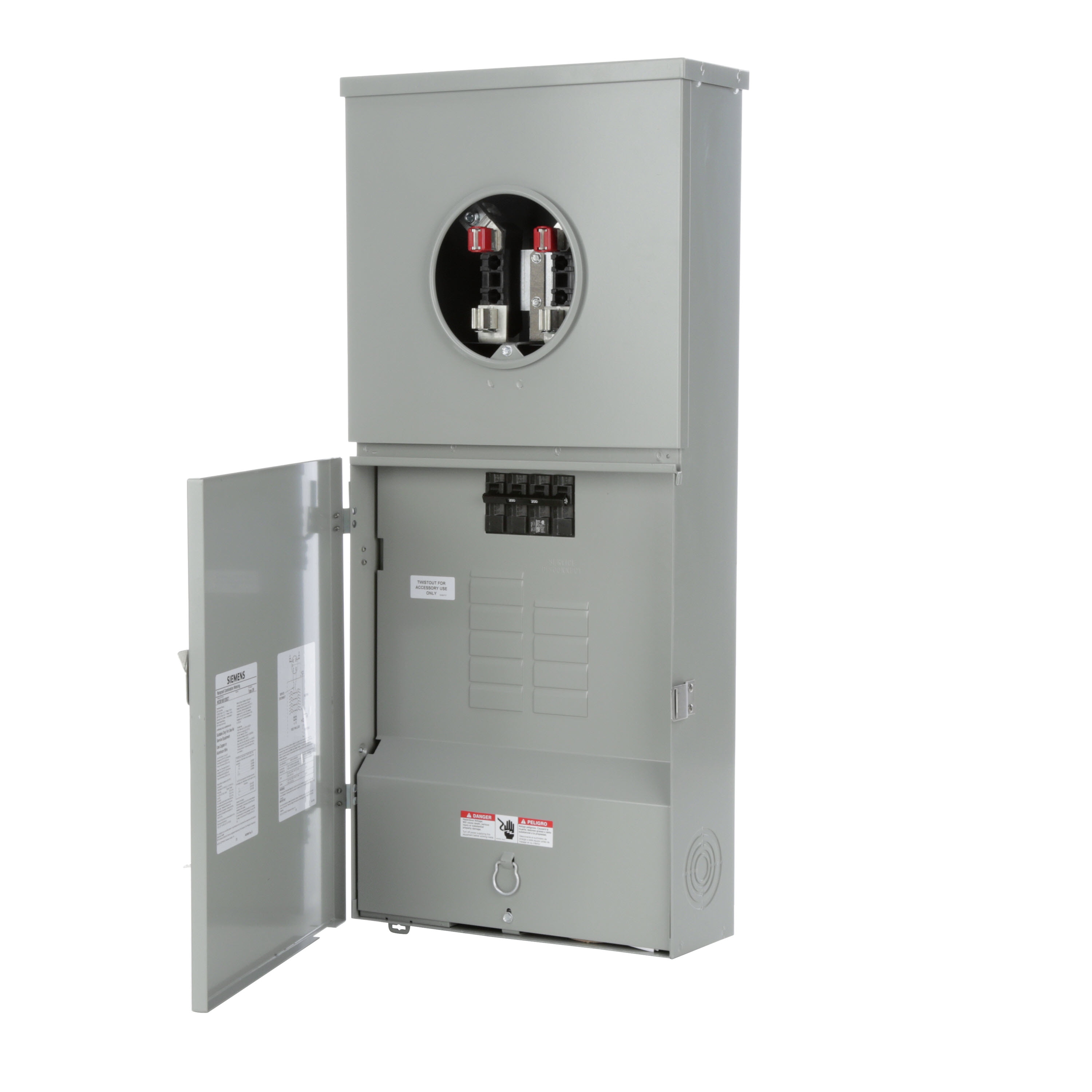 Siemens 200 -Amp 8 -Spaces 16 -Circuit Outdoor Main breaker meter combo Load Center #MC0816B120CT2