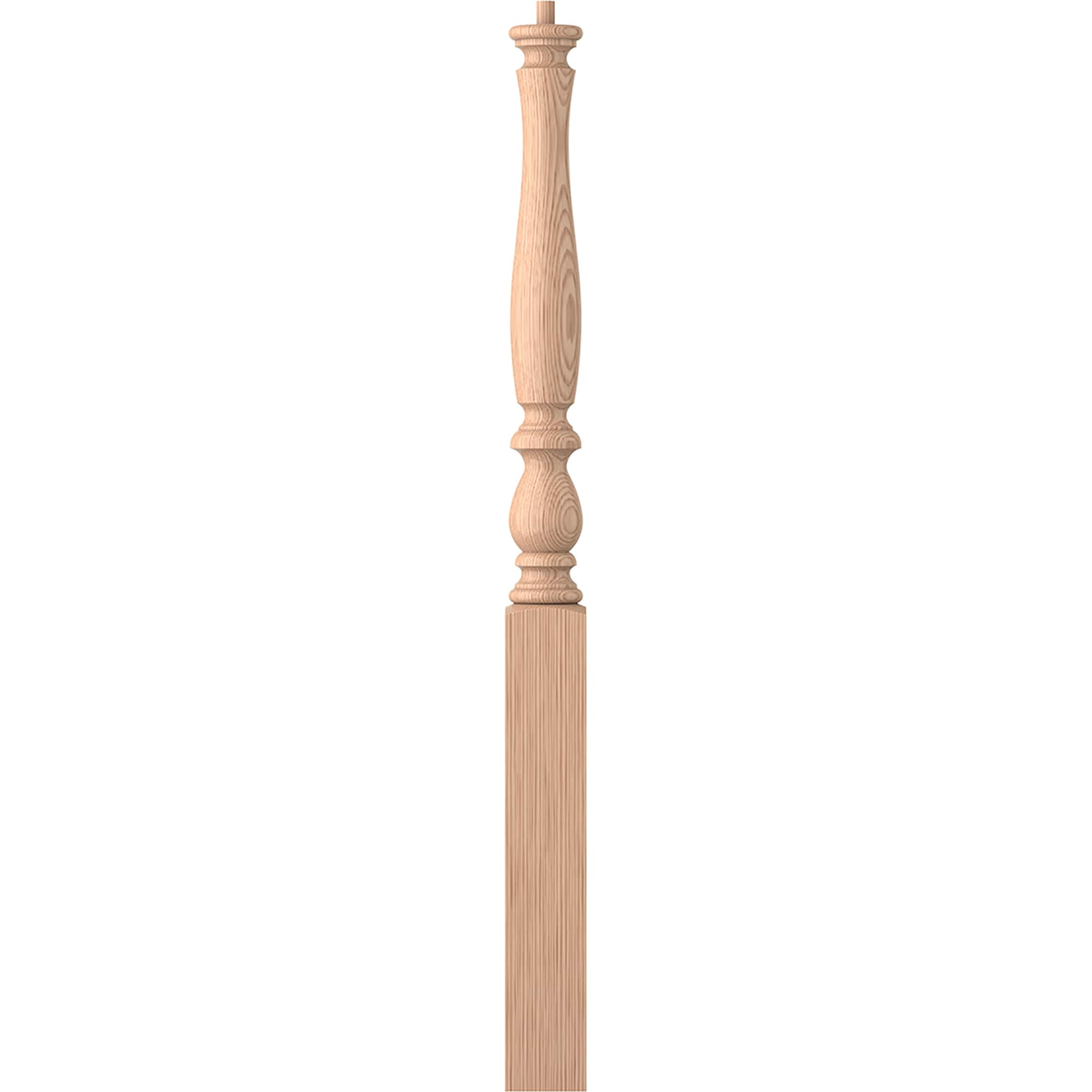 L.J. Smith Stair Systems LJP-3910-H Harbor 3.25-in x 43-in Unfinished Hemlock Starting Stair Newel Post