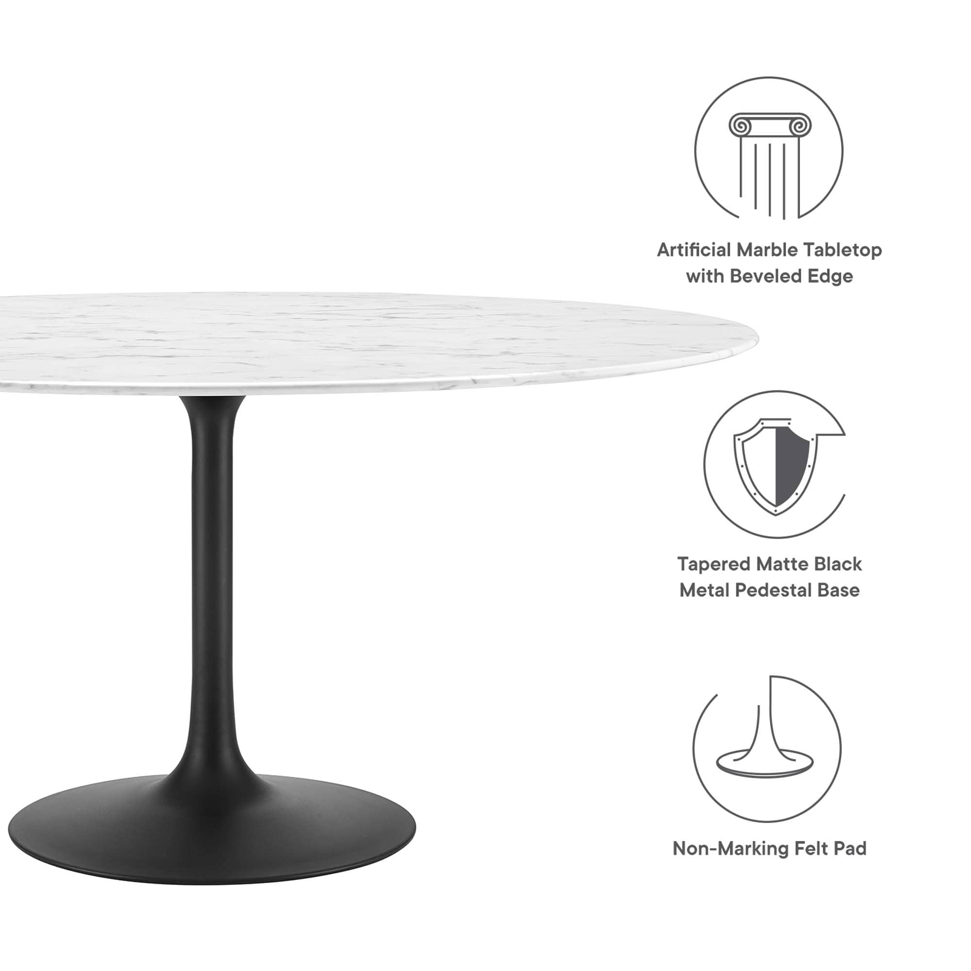 Modway EEI-3529-BLK-WHI Dining-Tables - View #2
