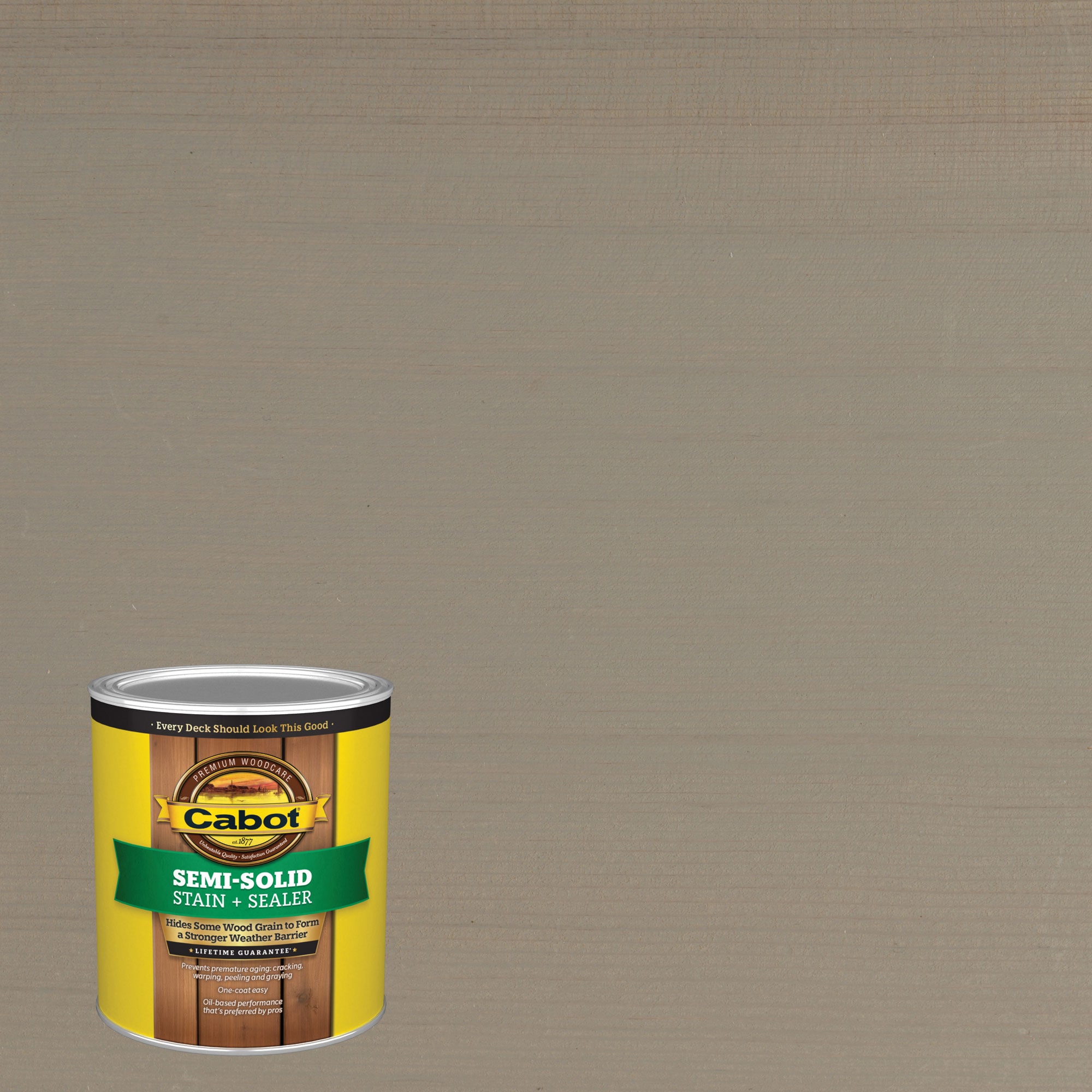 Cabot PEWTER GRAY-1028060 Pewter Gray Semi-solid Exterior Wood Stain and Sealer in One ( 1-quart )