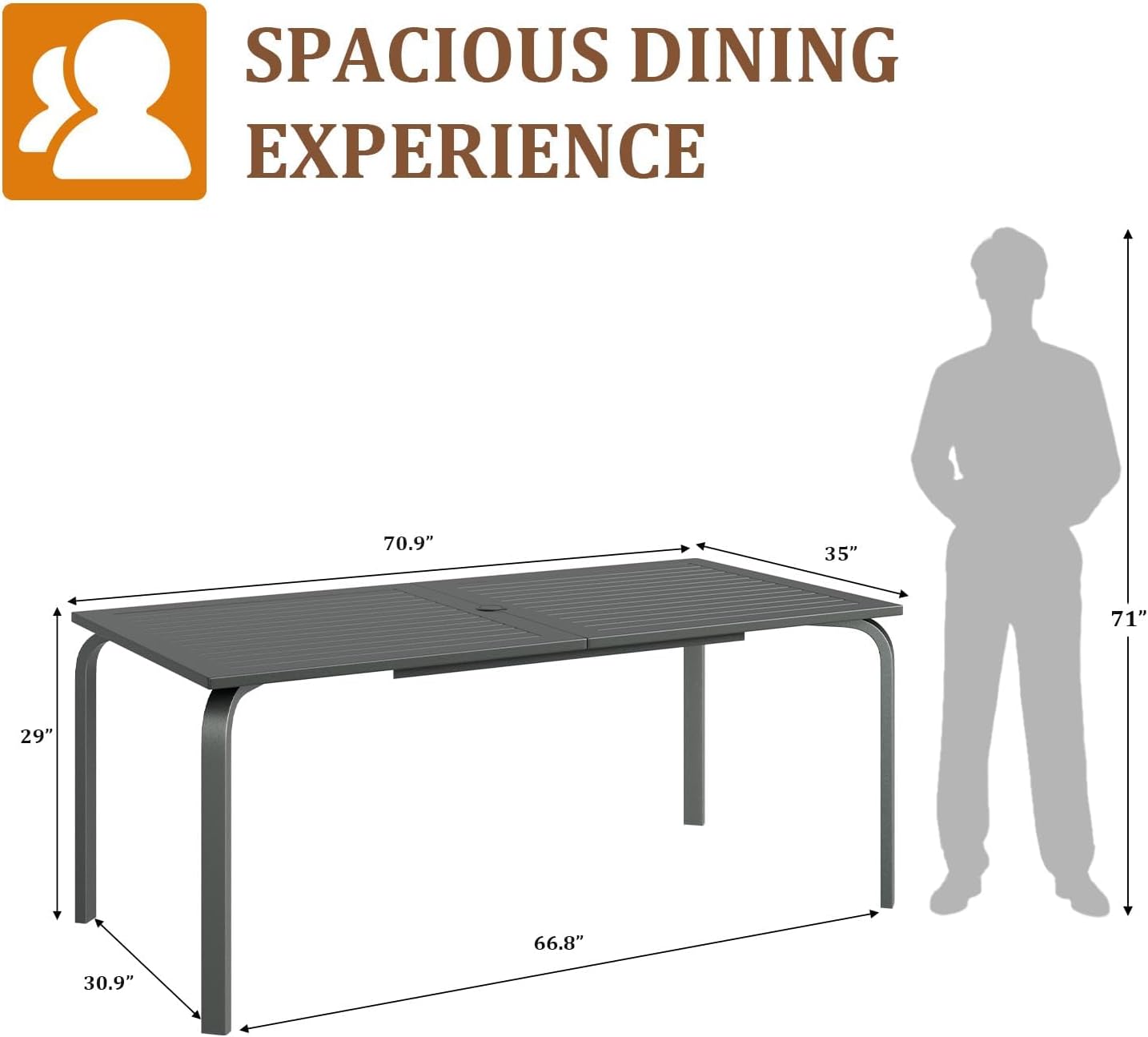 GAOMON LSPPJOK-6A5PUZ4JI0 Dining-Tables - View #2