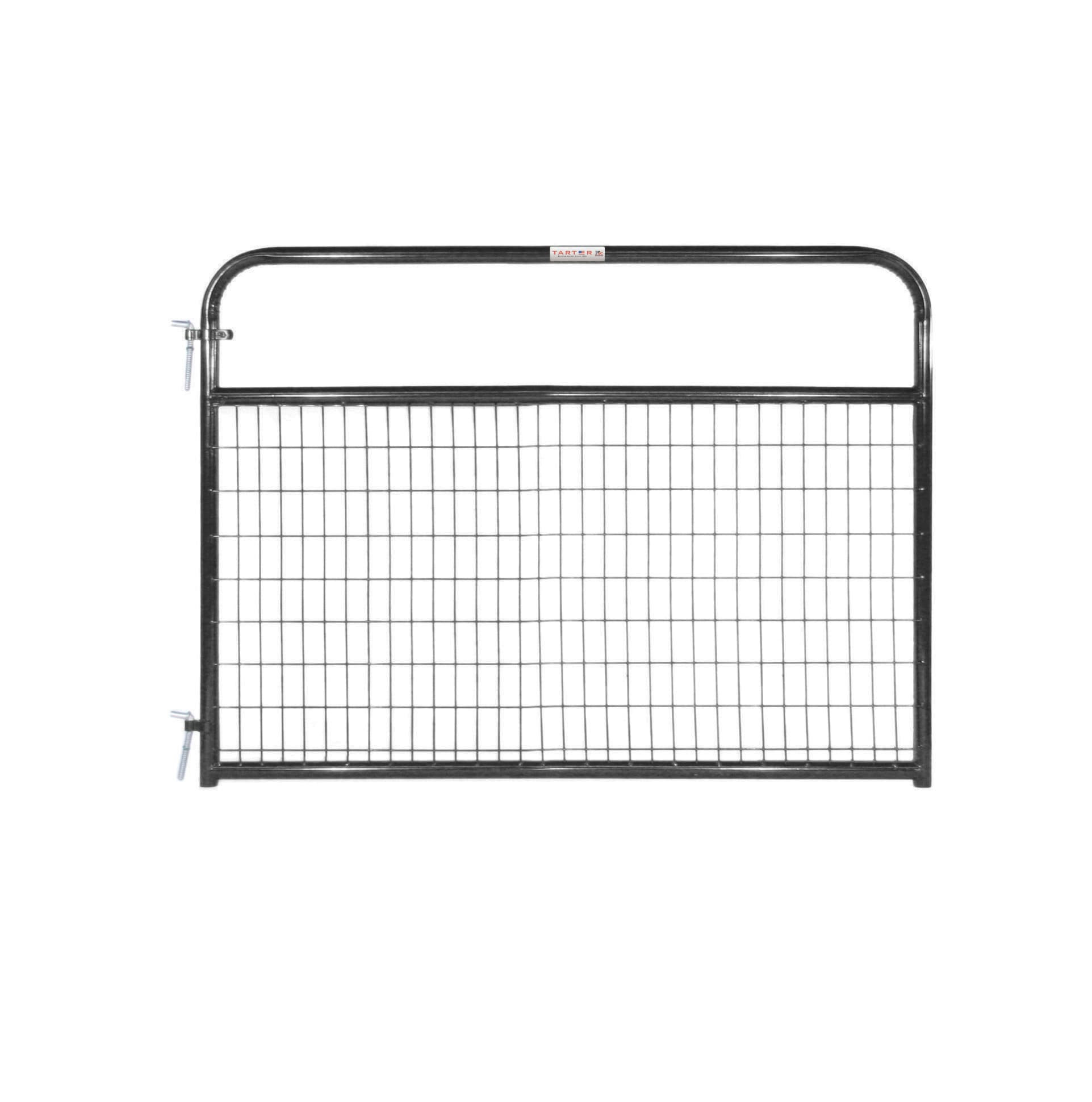 Tarter WFGBL6 4-ft H x 6-ft W Black powder over e-coat Steel Farm Corral Fence gate