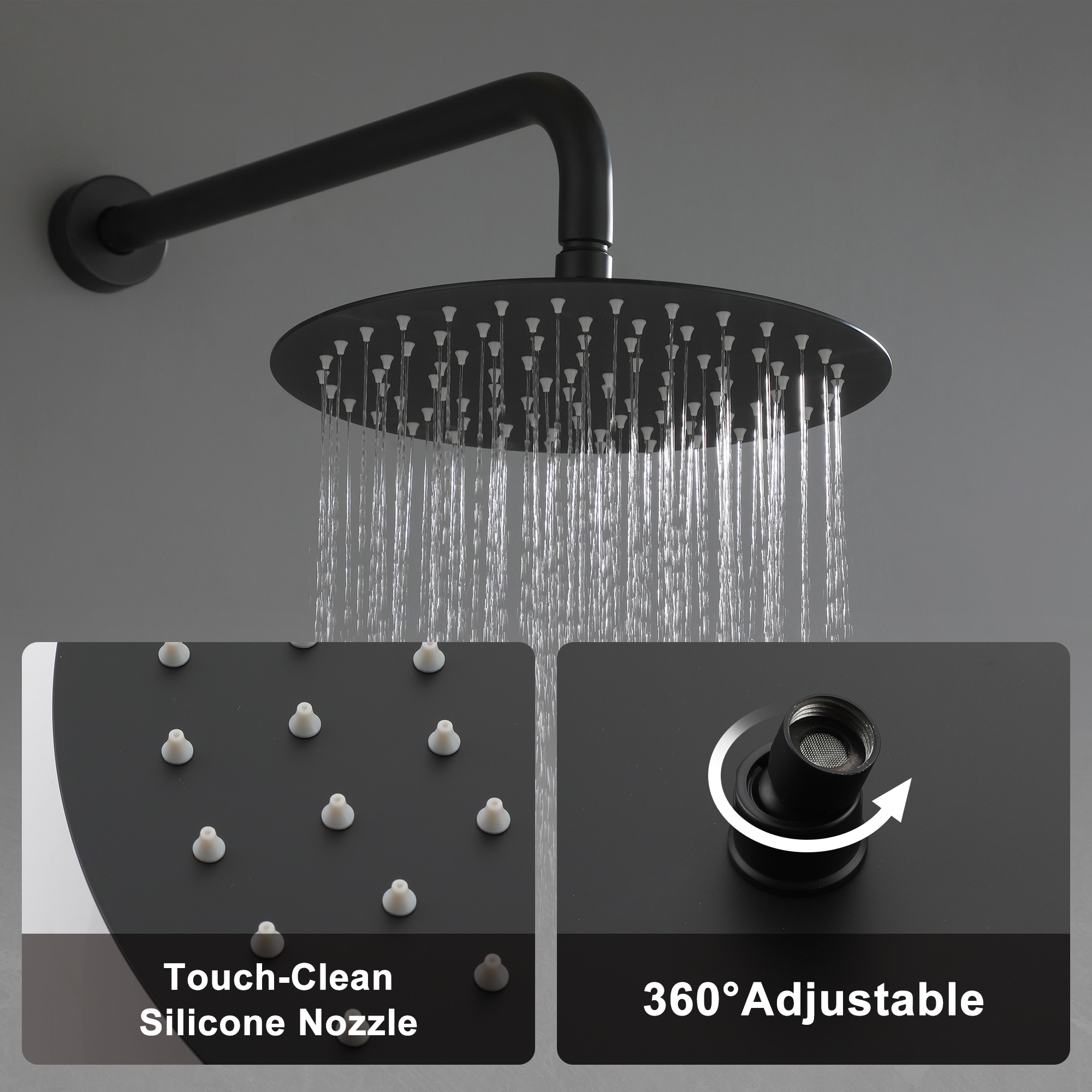 Clihome CHMS-12MB-A3808 Showerhead-Bar-Panels - View #6