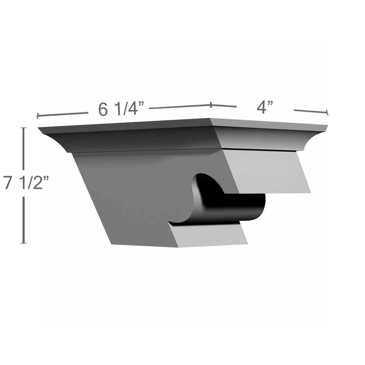 Ekena Millwork BKT07X04X06NE-R Exterior-Brackets-Braces - View #2