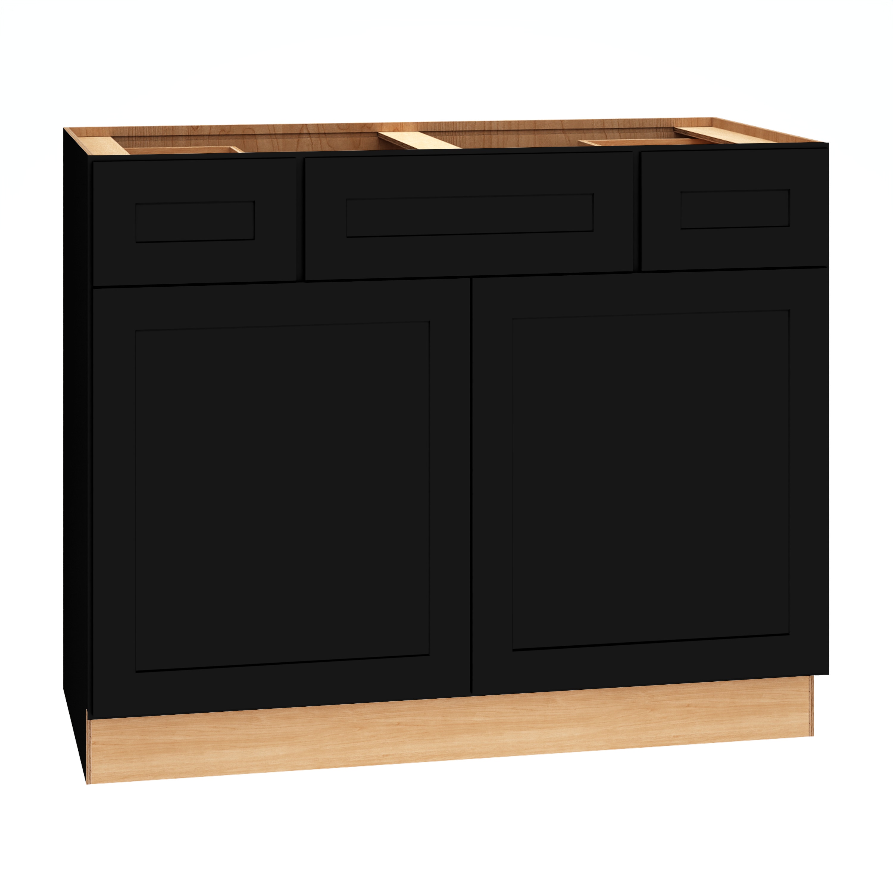 Diamond Express 61I-2VSD423421 Jamestown 42-in Black Bathroom Vanity Base Cabinet without Top