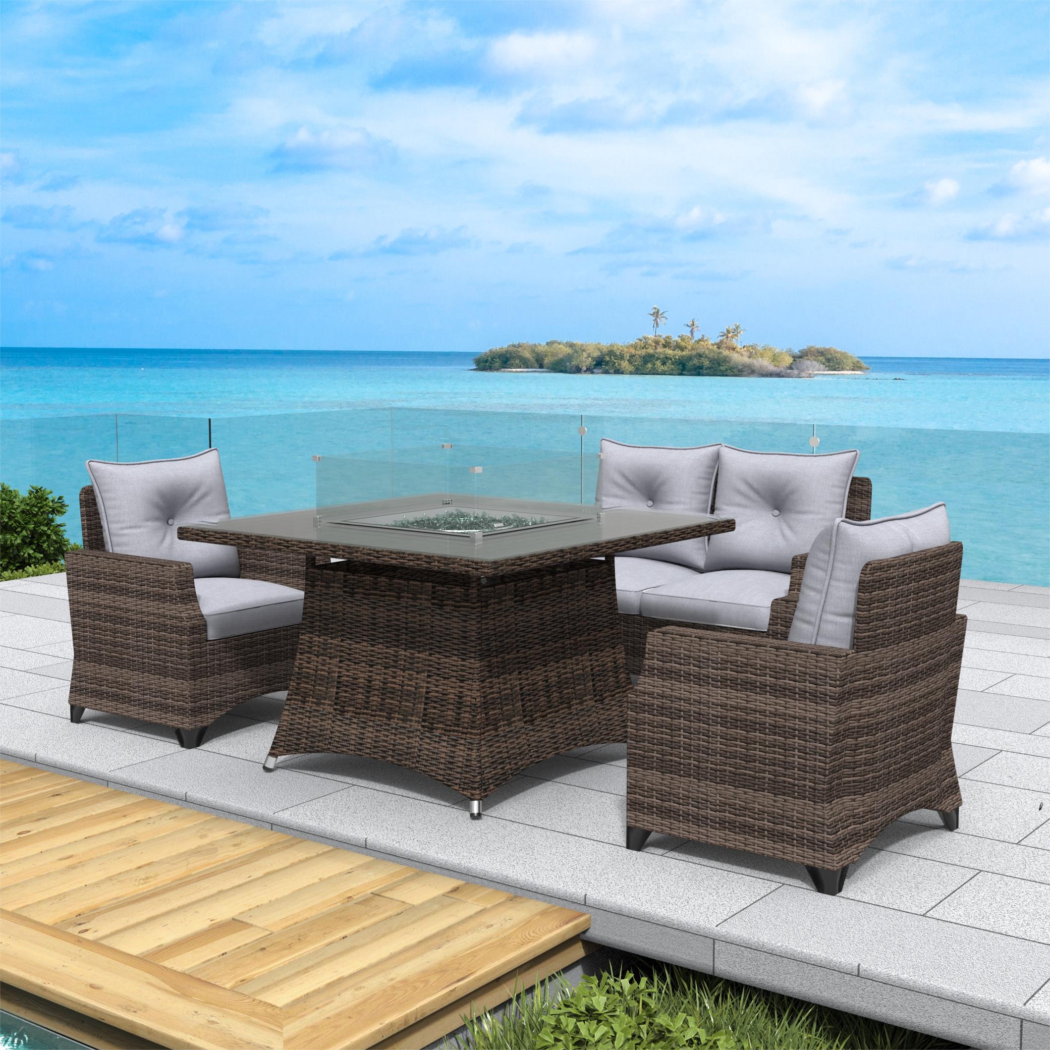 Direct Wicker DWG-1801P1104-BR Patio-Conversation-Sets - View #4