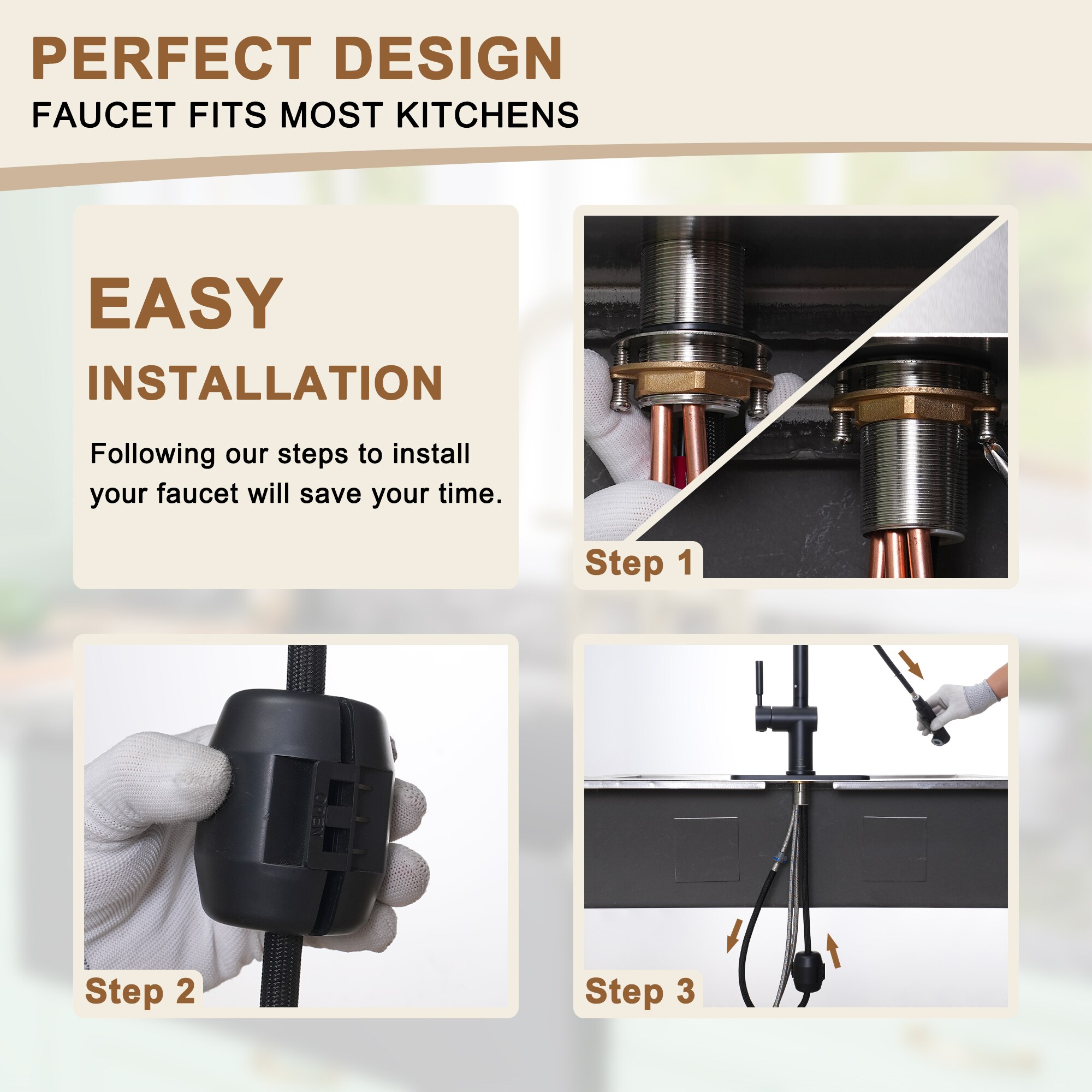 Mondawe MD-D83-MB Kitchen-Faucets - View #7