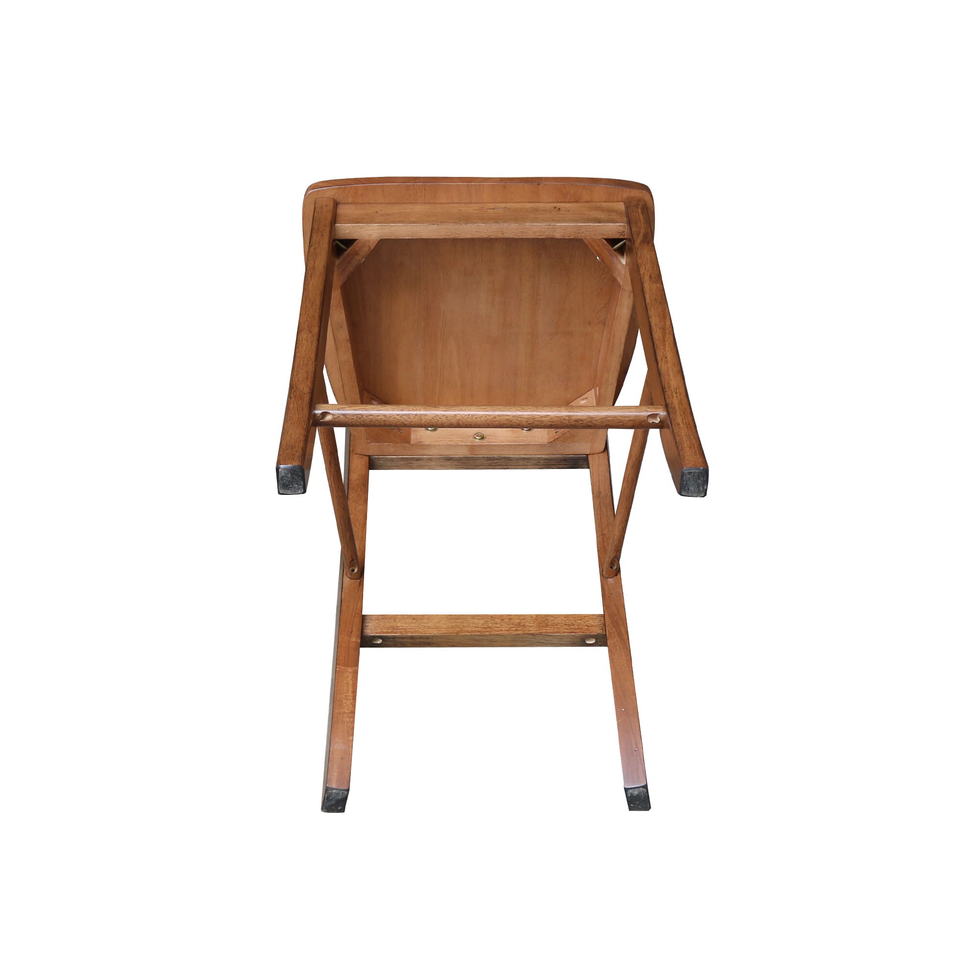 Distressed Oak 24" X-Back Counter Height Stool