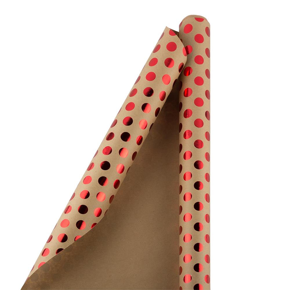 Waffle Polka Dot Pattern in Burgundy Wrapping Paper