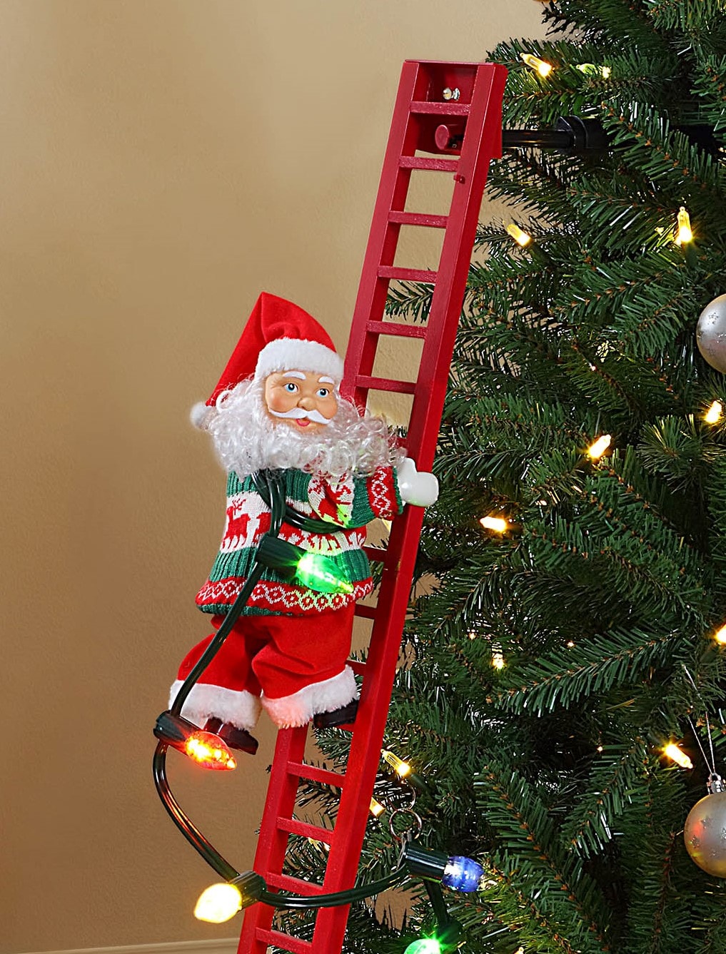 Christmas Disposable Tableware Xmas Tree Santa Claus Climb Ladder