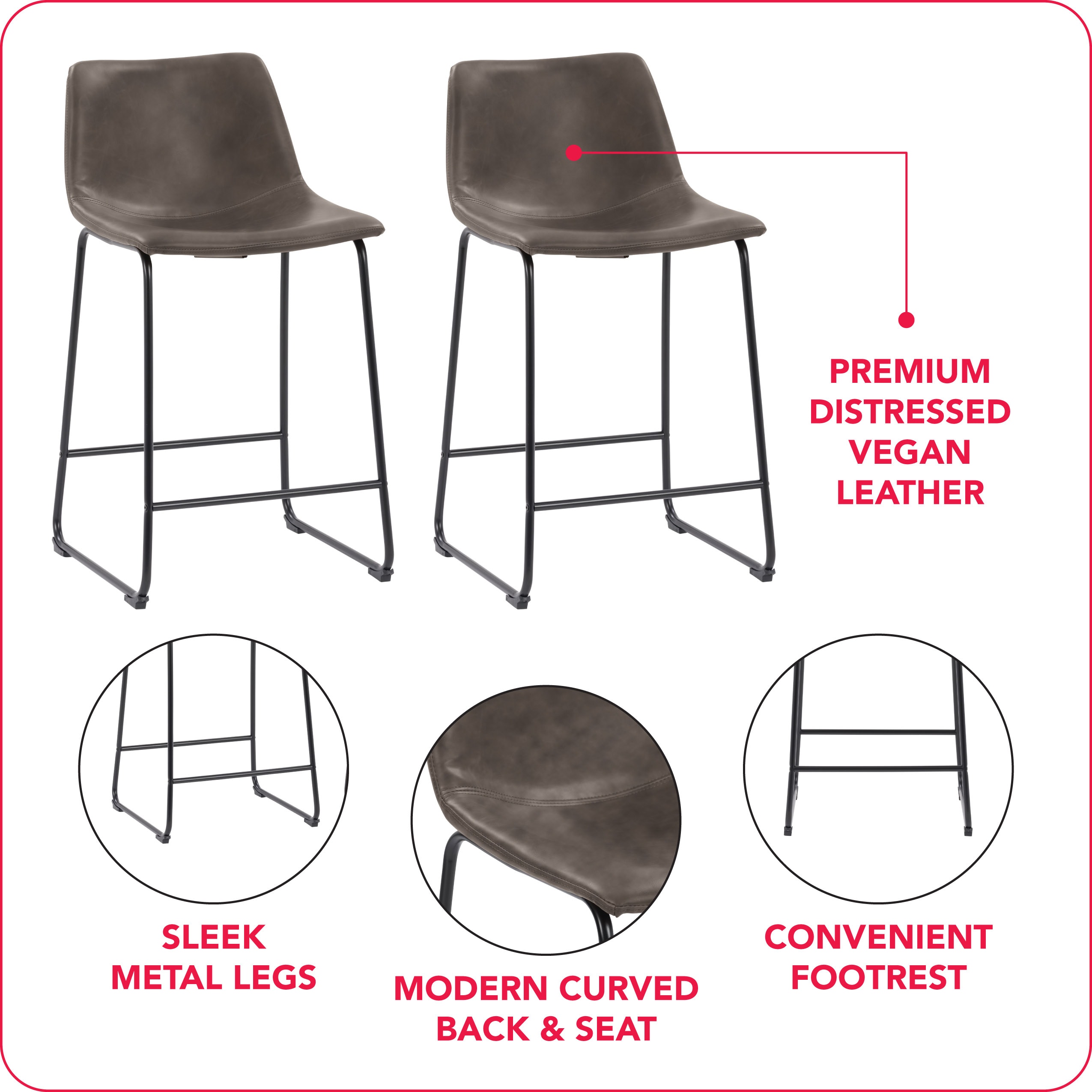 CorLiving DPU-810-B stools - View #5