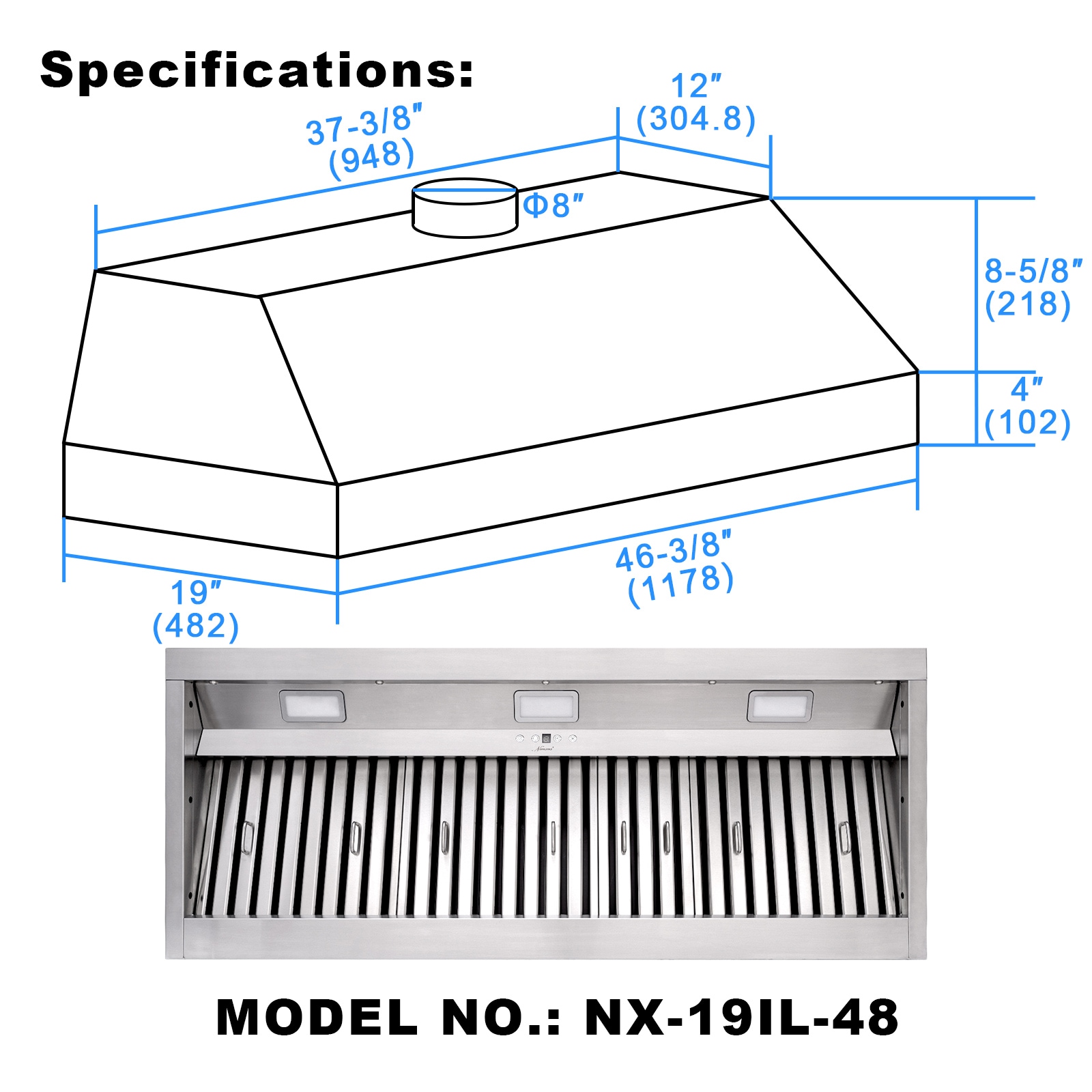 Akicon NX-19IL-48-COOL Undercabinet-Range-Hoods - View #6