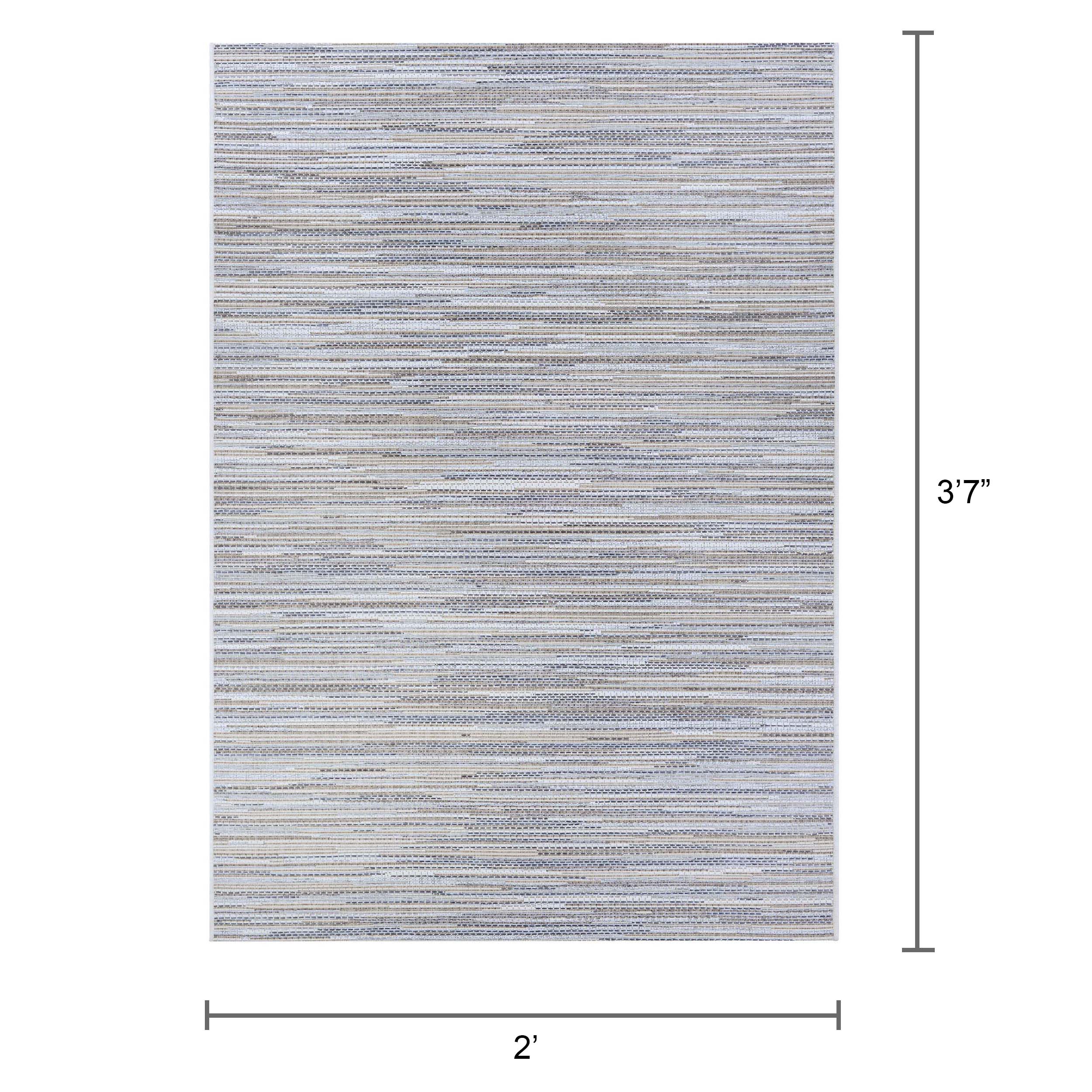Monte Carlo Taupe-Champagne Flat Woven Indoor/Outdoor Rug