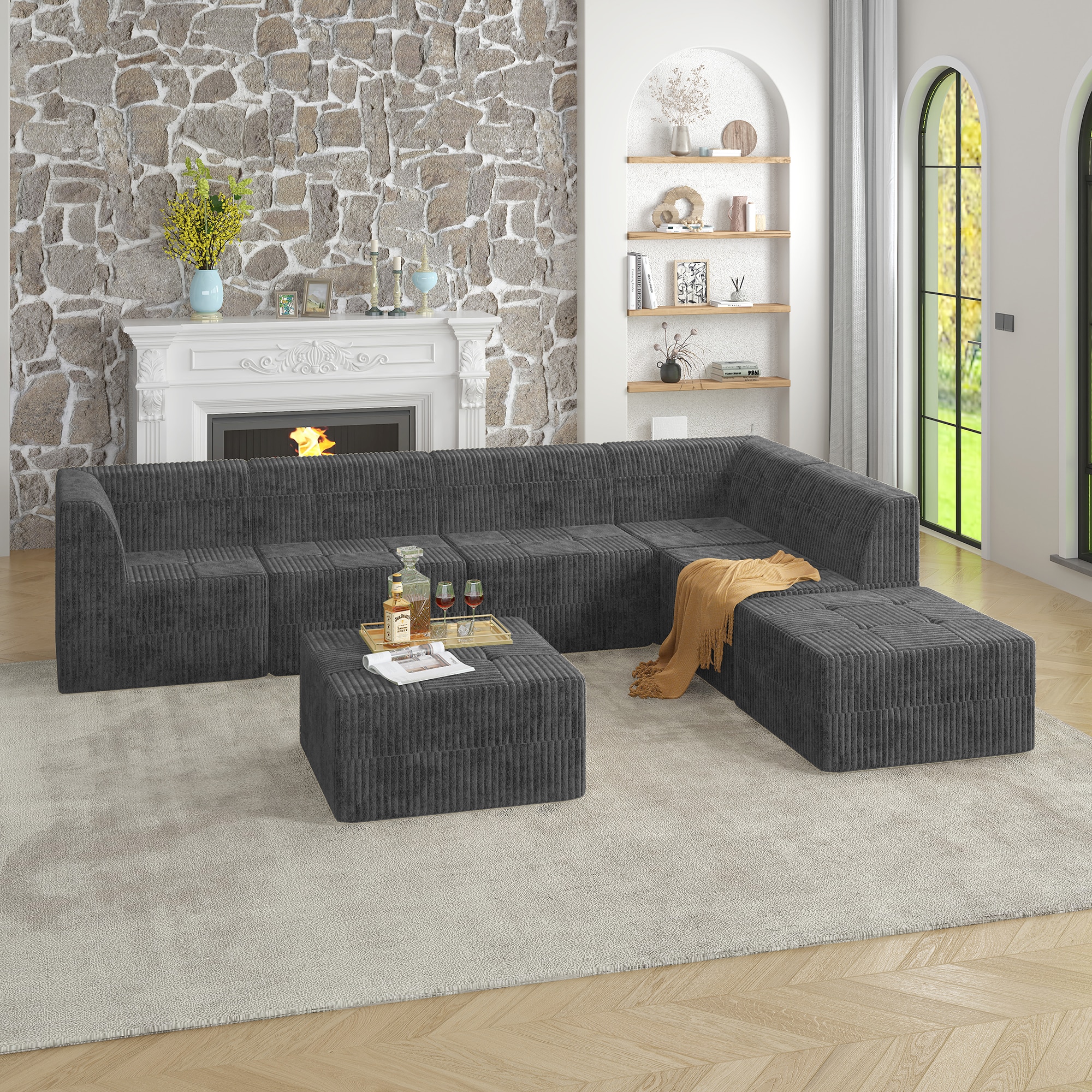 SINOFURN SYA370082GY Sofas-Loveseats - View #4