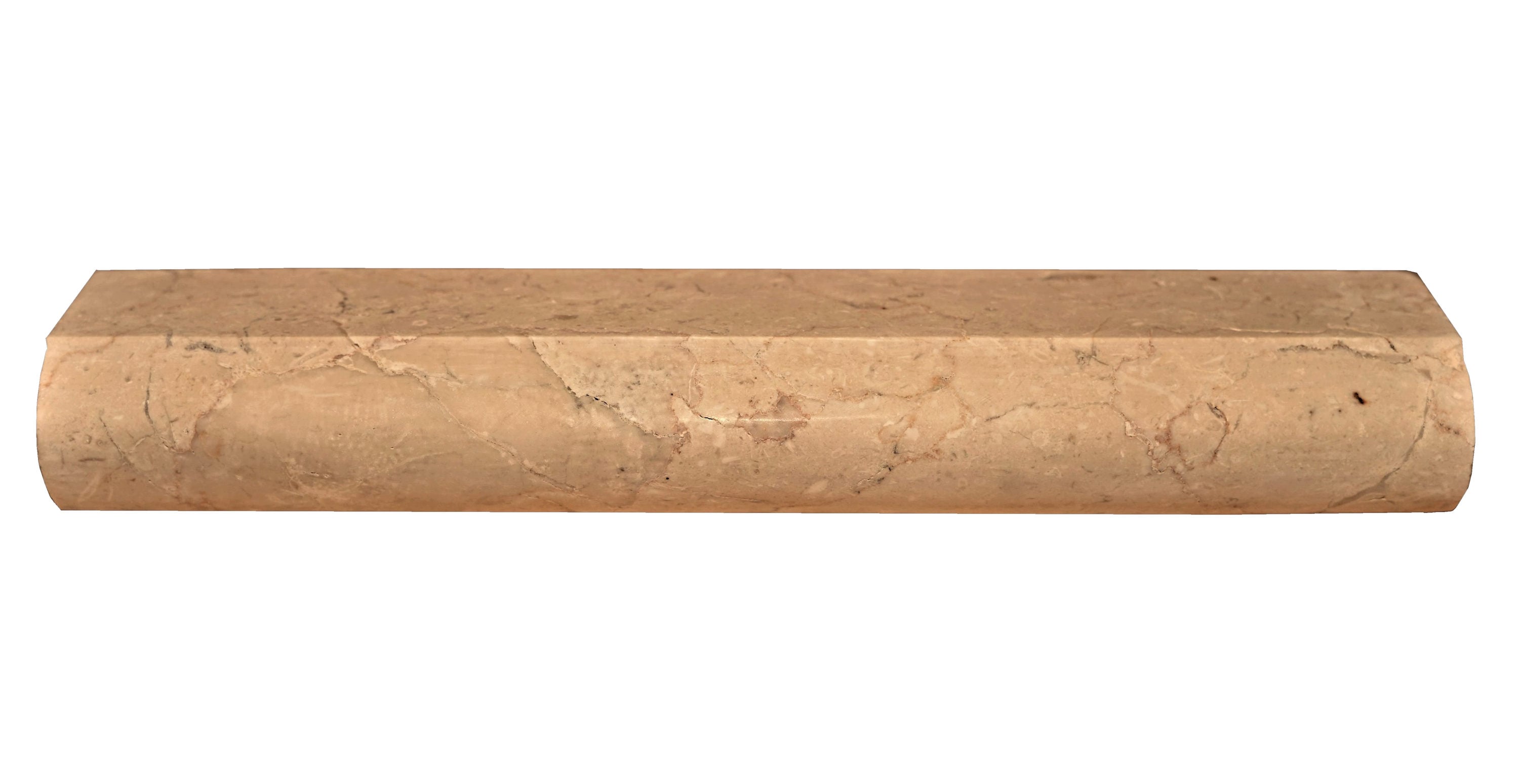 Natural Stone Veneer L22-2X12-WC-AL 12-in x 2-in Set of 10 LNFT-Wainscot cap-Almond-2inx12inx2in 10 Linear feet Almond Stone veneer