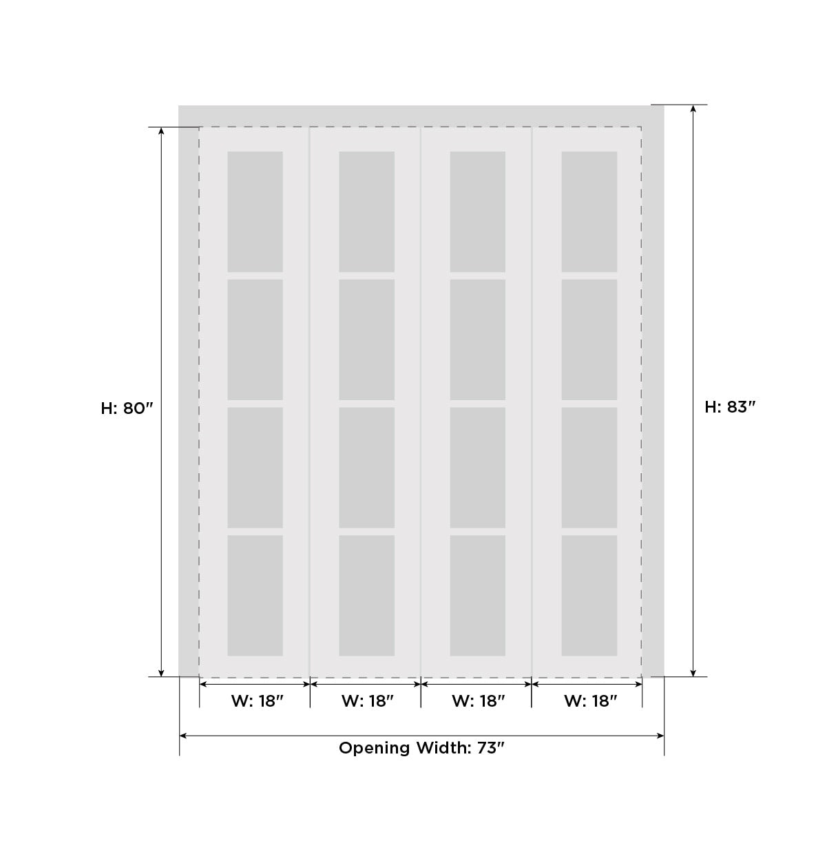 SARTODOORS QUA4088DBFBLK72 Accordion-Doors - View #3