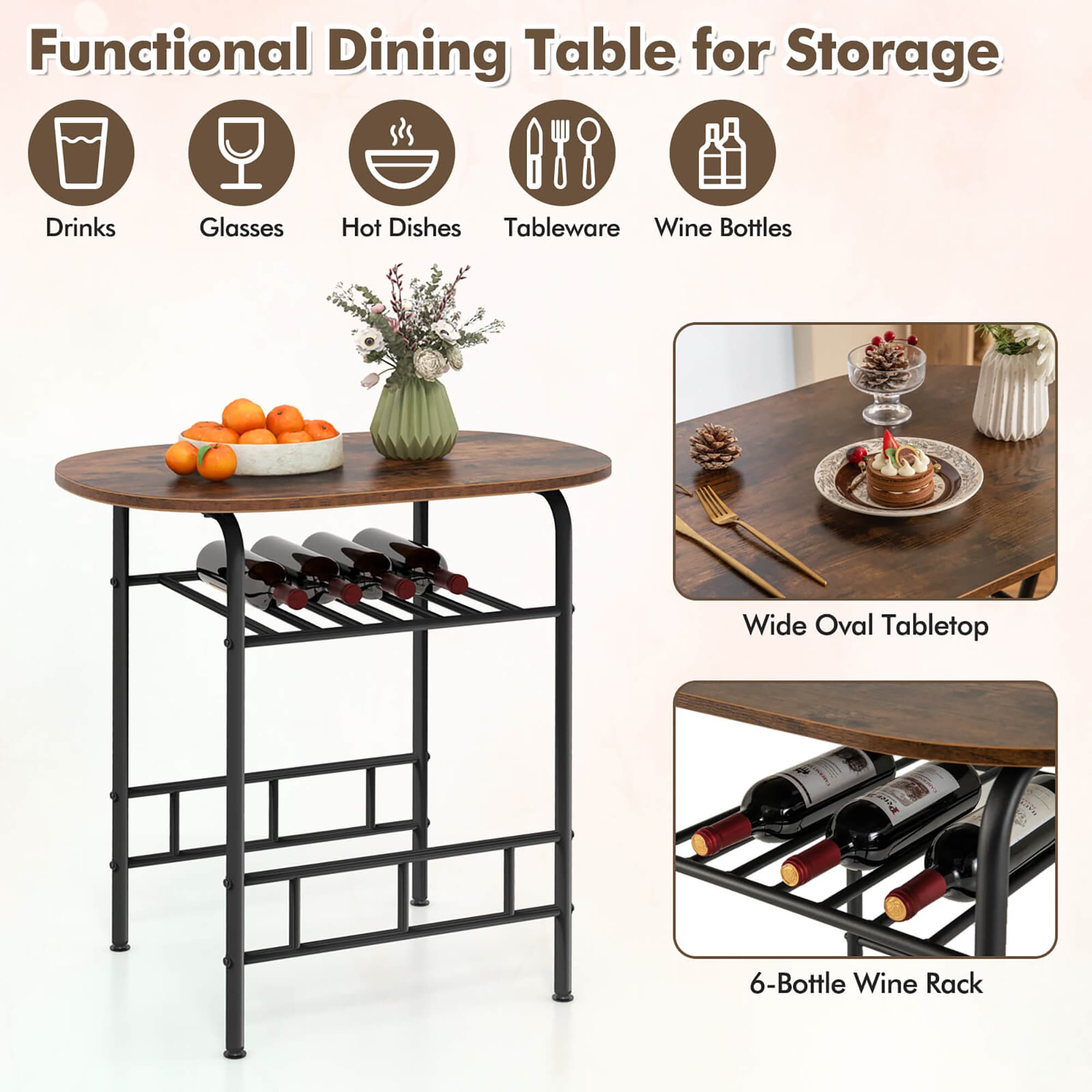 Costway SXL00094 Dining-Sets - View #5