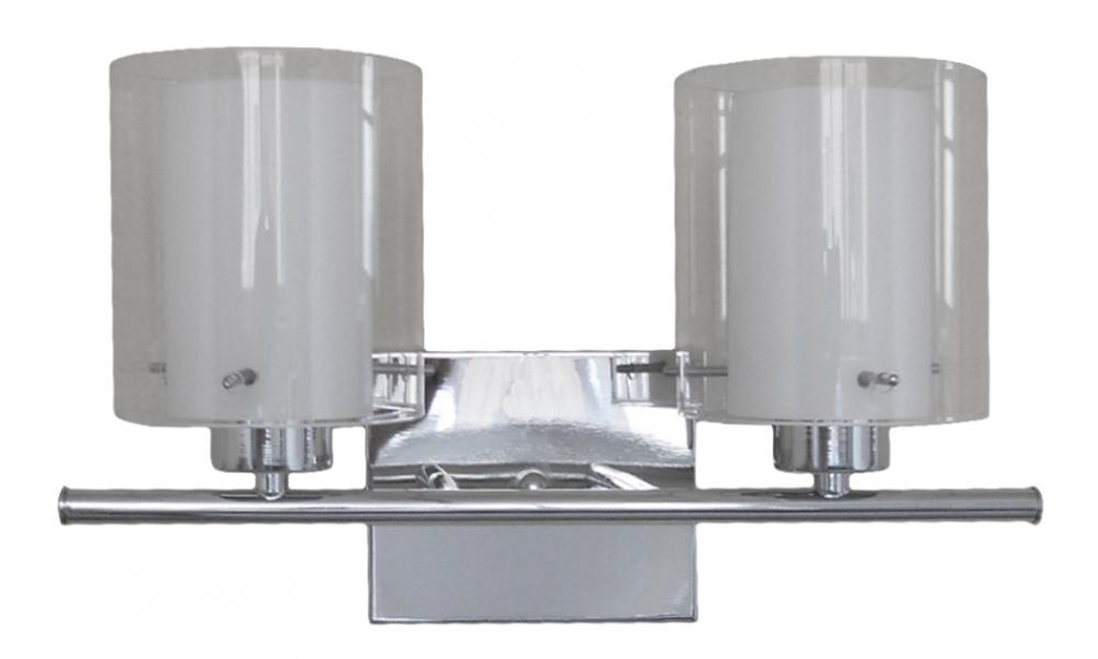 Whitfield Lighting VL28055-2CH 19-in 2-Light Chrome Transitional Vanity Light