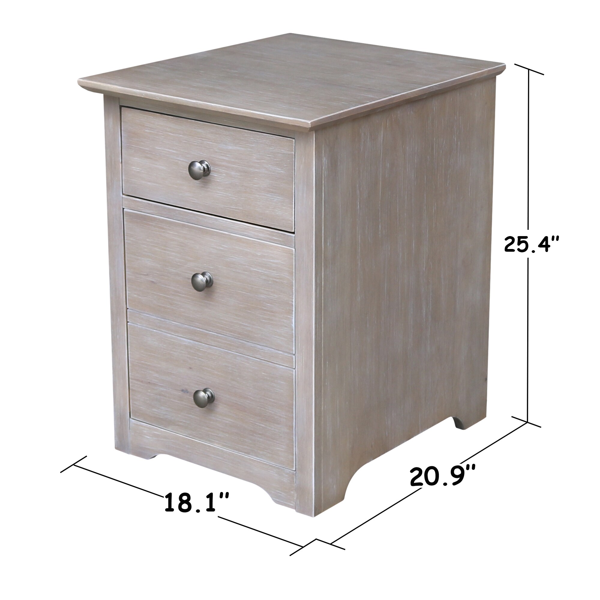 International Concepts Washed Gray Taupe 2-Drawer File Cabinet at Lowes.com