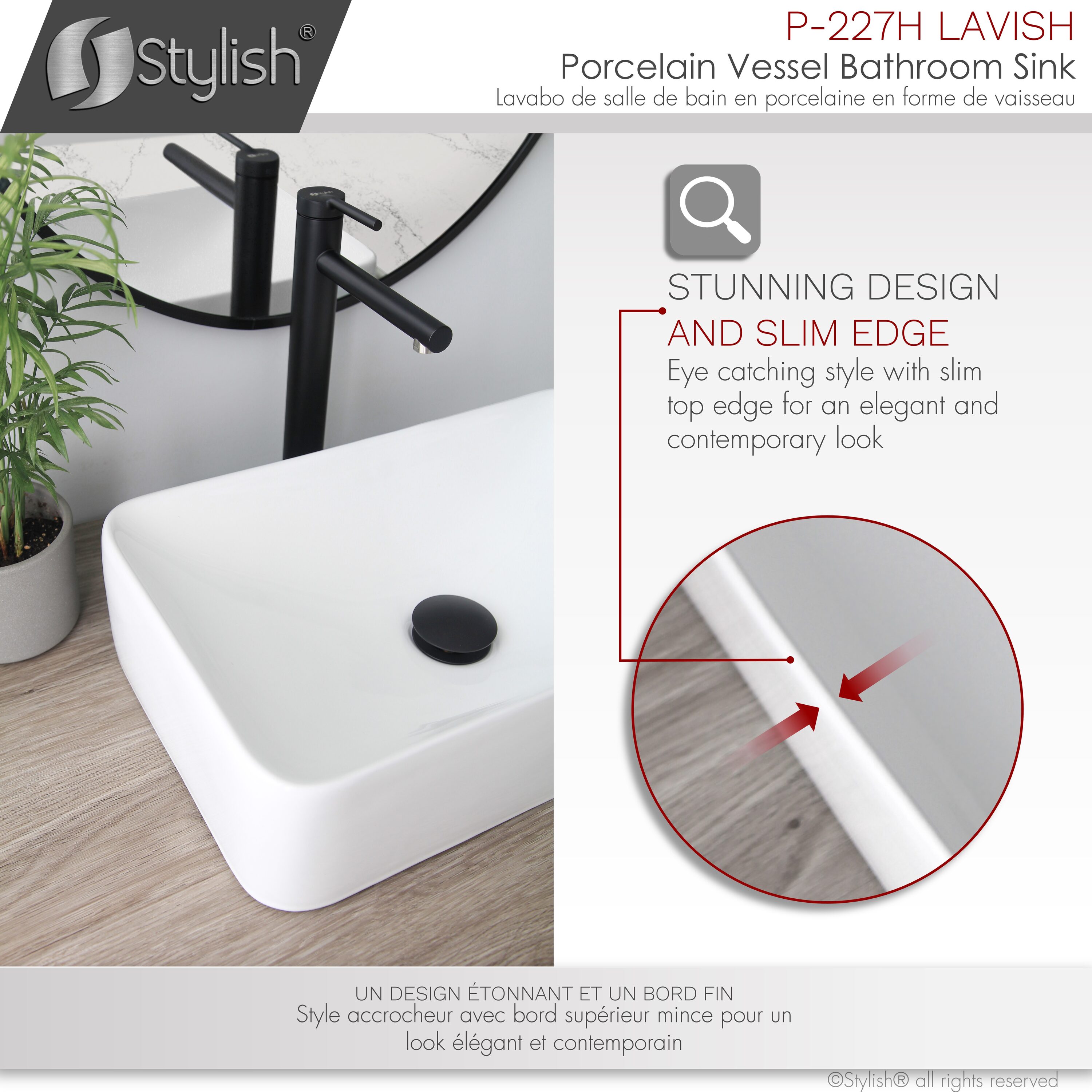 Stylish P-227H Bath-Sink - View #5