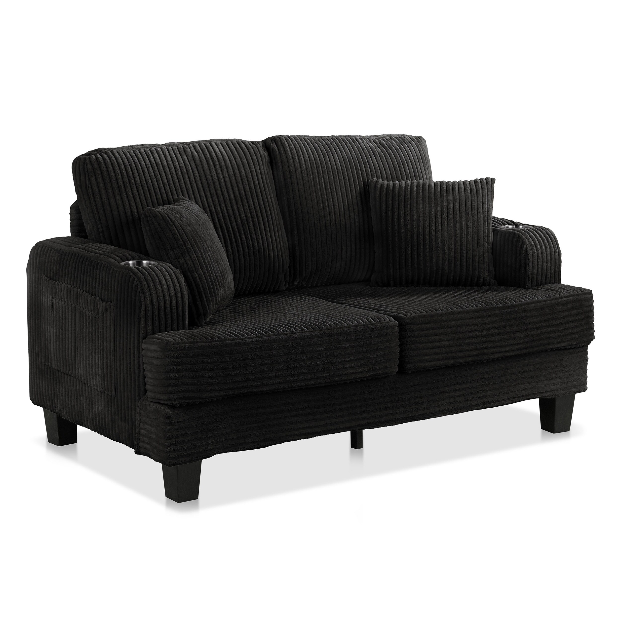 Furniture of America IDF-SL6932BK-LV Sofas-Loveseats - View #2