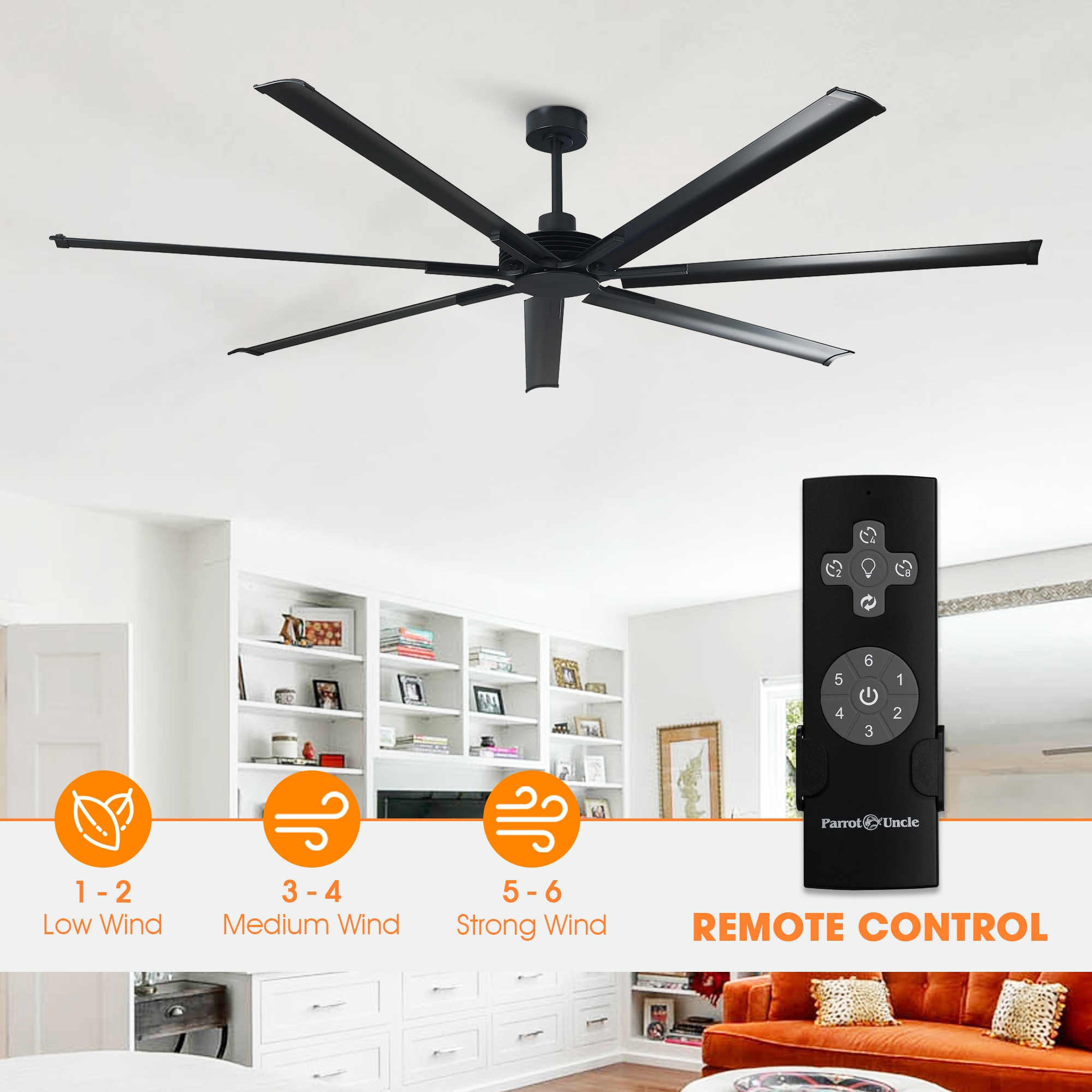 Parrot Uncle F8311BKS110V Ceiling-Fans - View #3